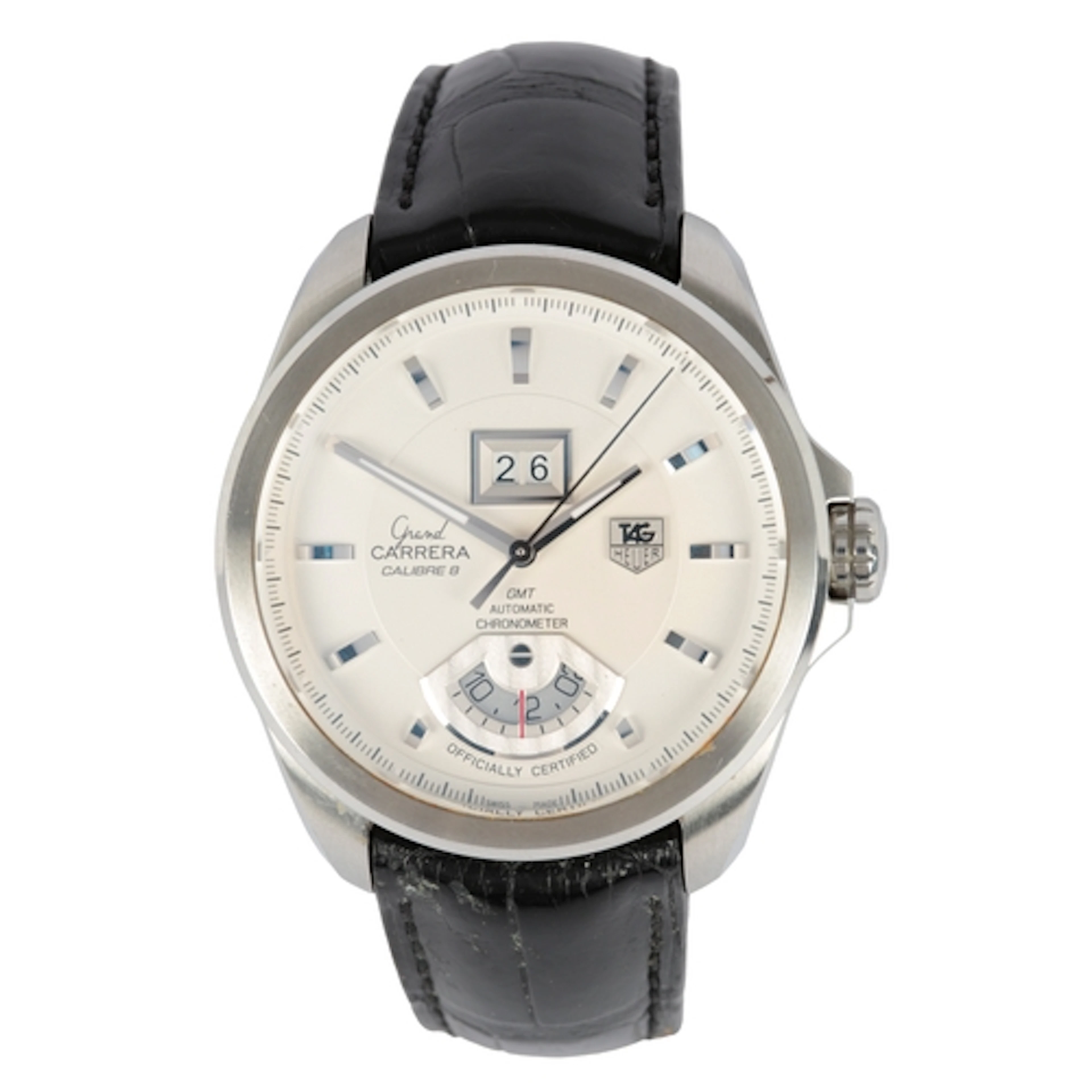 A gentleman's recent stainless steel Tag Heuer Grand Carrera...