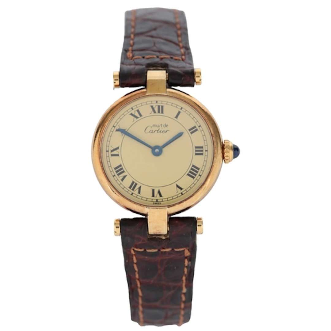 A lady's late 20th century silver gilt Must de Cartier quart...