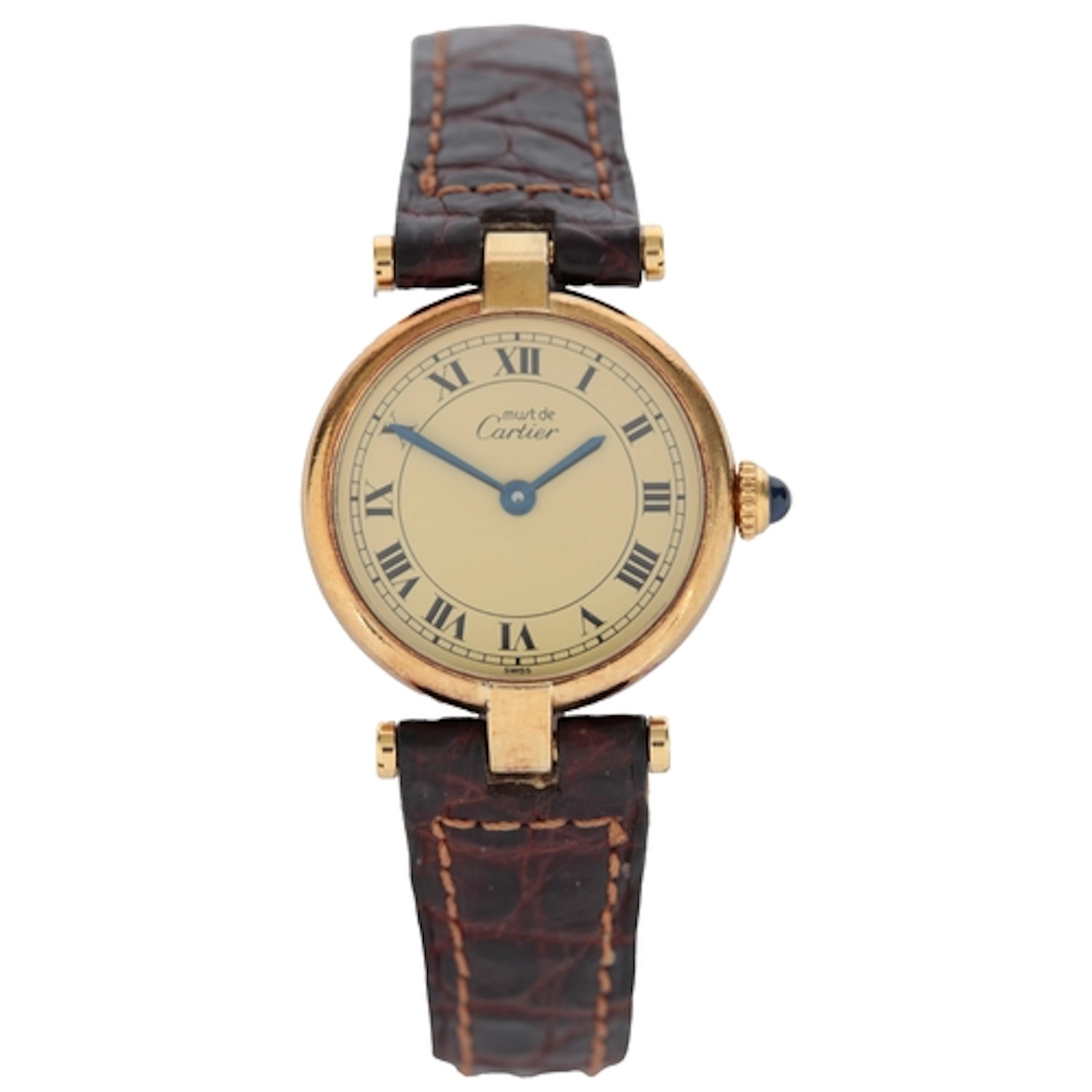 A lady's late 20th century silver gilt Must de Cartier quart...