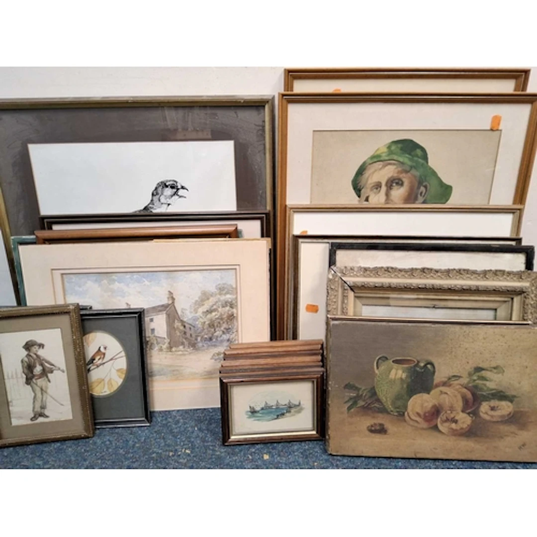 A SELECTION OF PICTURES, DRAWINGS AND PRINTS, to include wat...