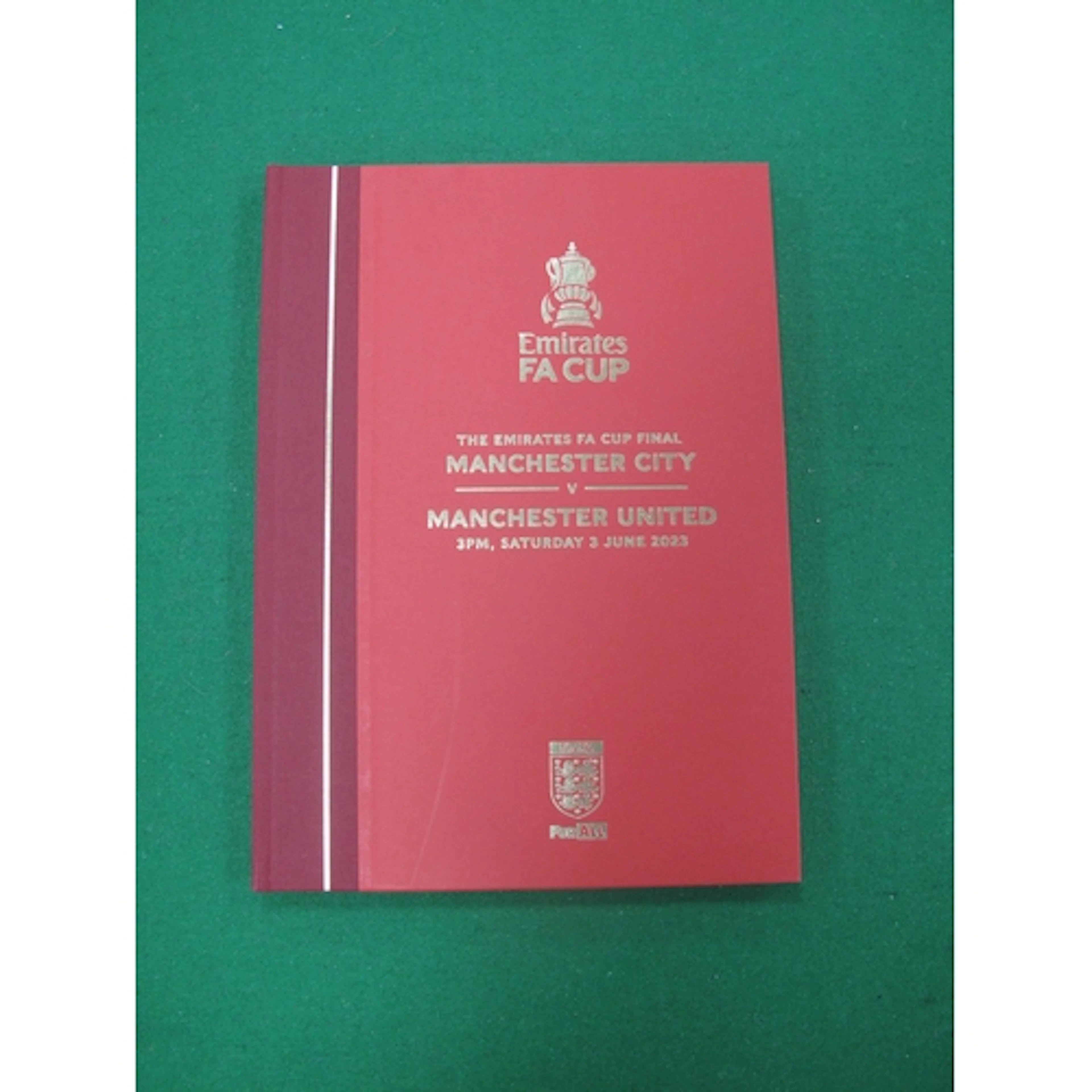 Hardback 2023 FA Cup Final Manchester City v. Manchester Uni...