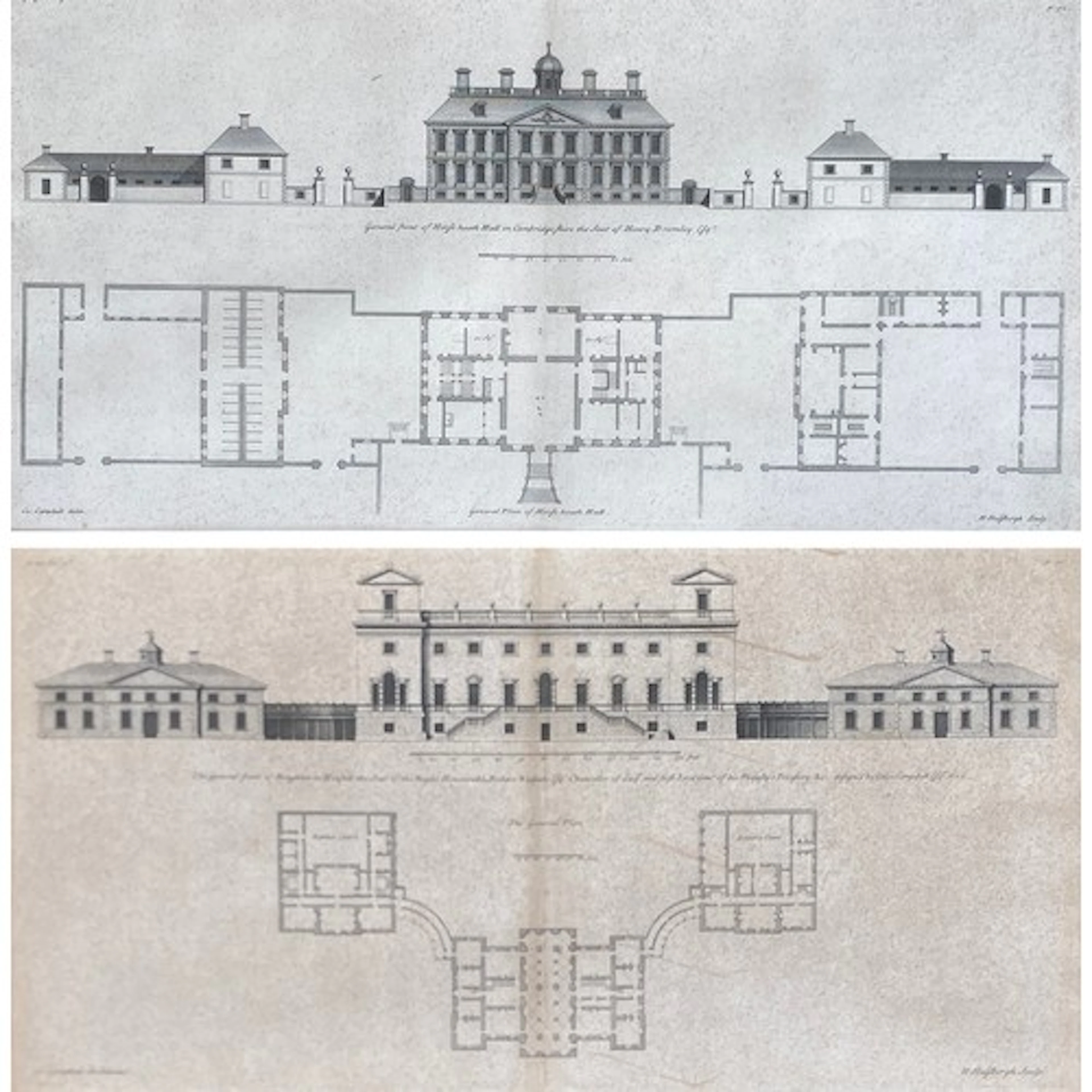 Henry Hulsberg after Colen Campbell (1676-1729), a pair of a...
