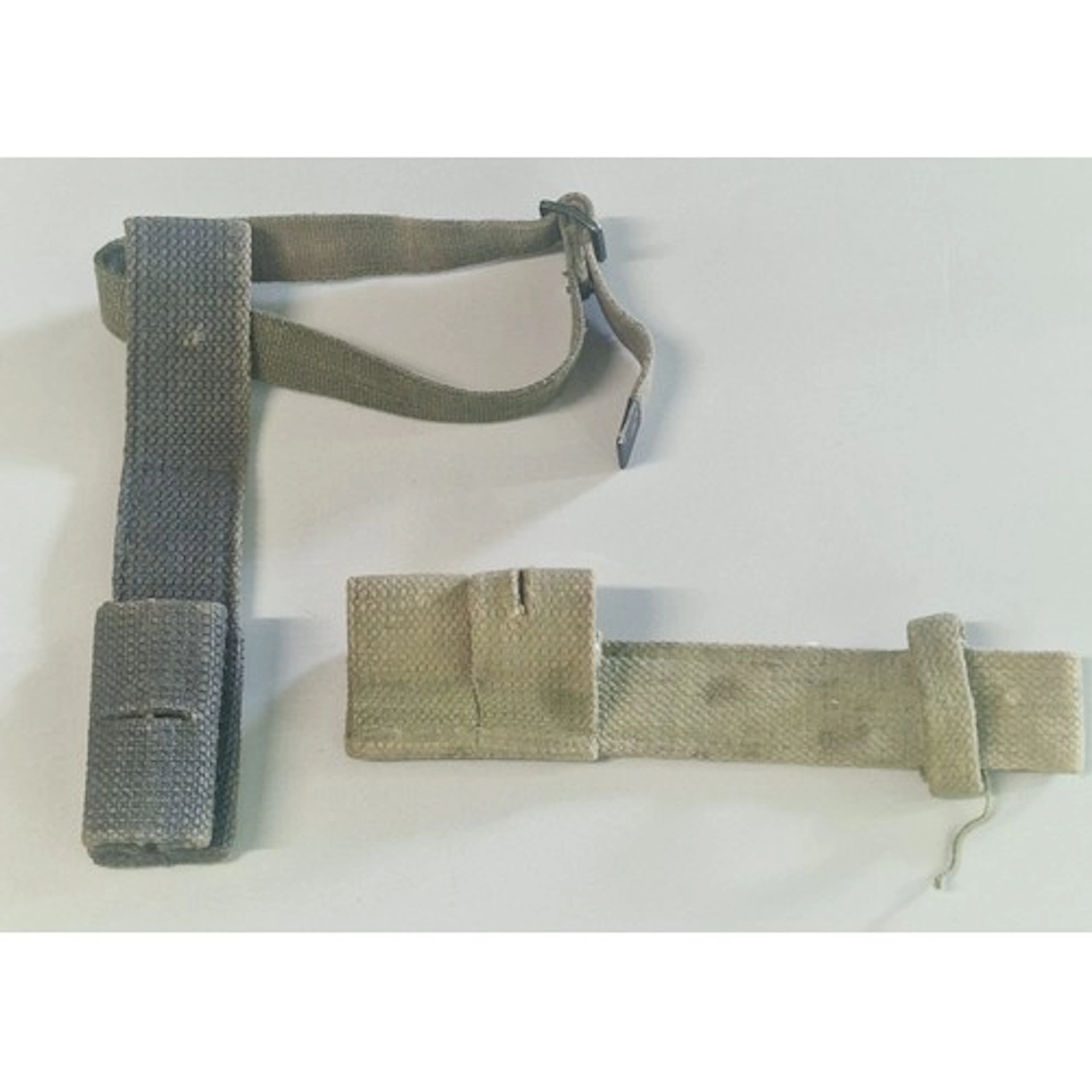 Two canvas bayonet frogs. (2) (B.P. 21% + VAT)