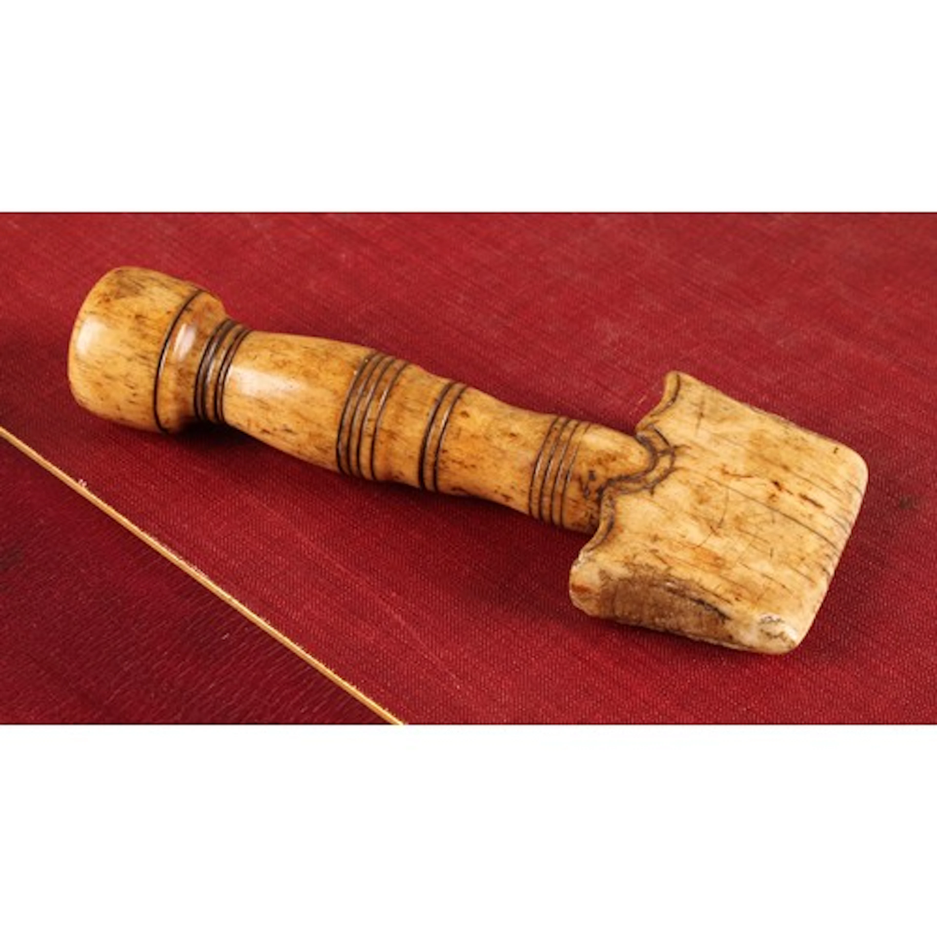 Nautical Folk Art - a George III marine bone sailor's seam r...