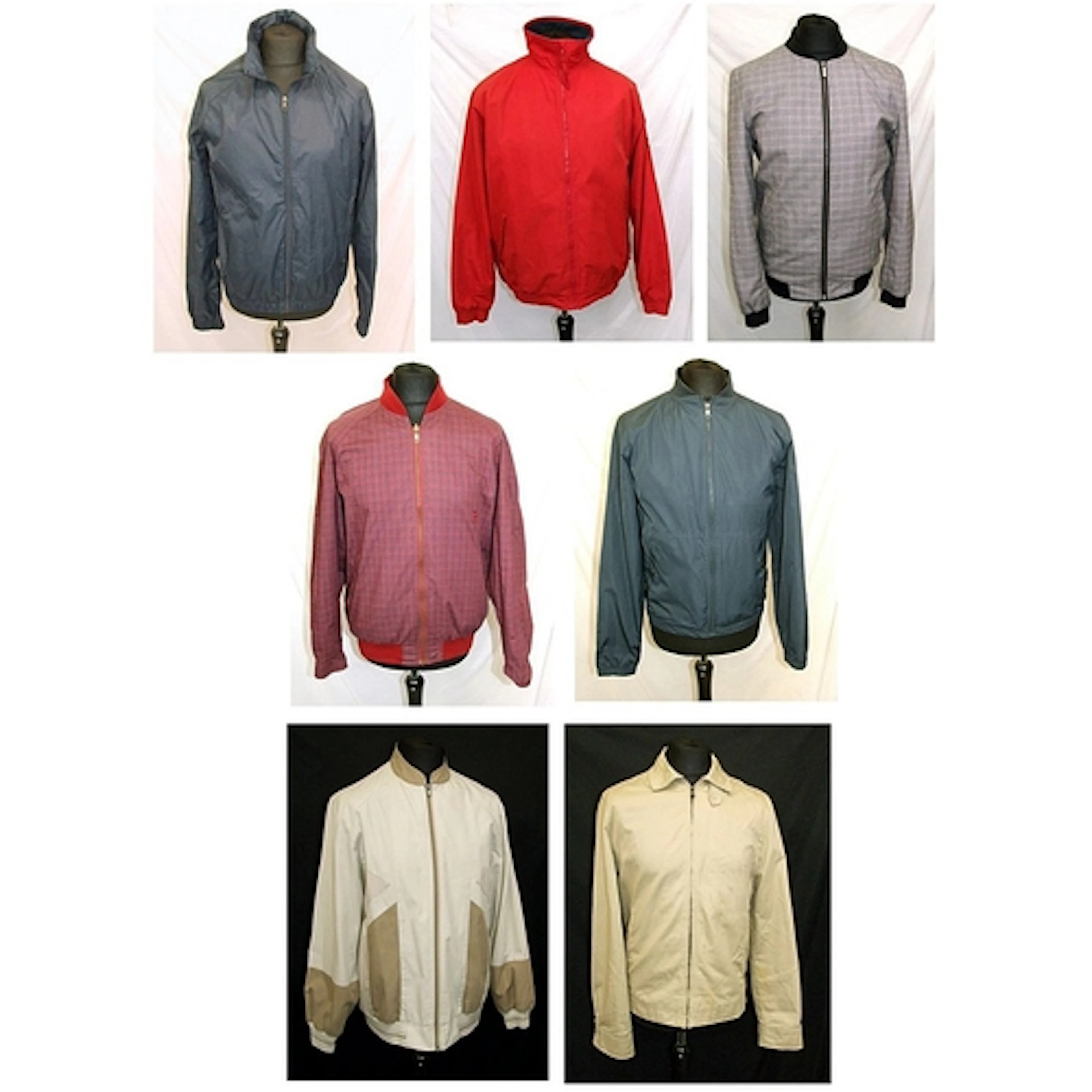 4 Mens Jackets Size M: M&S dark blue waterproof, Kartel red/...