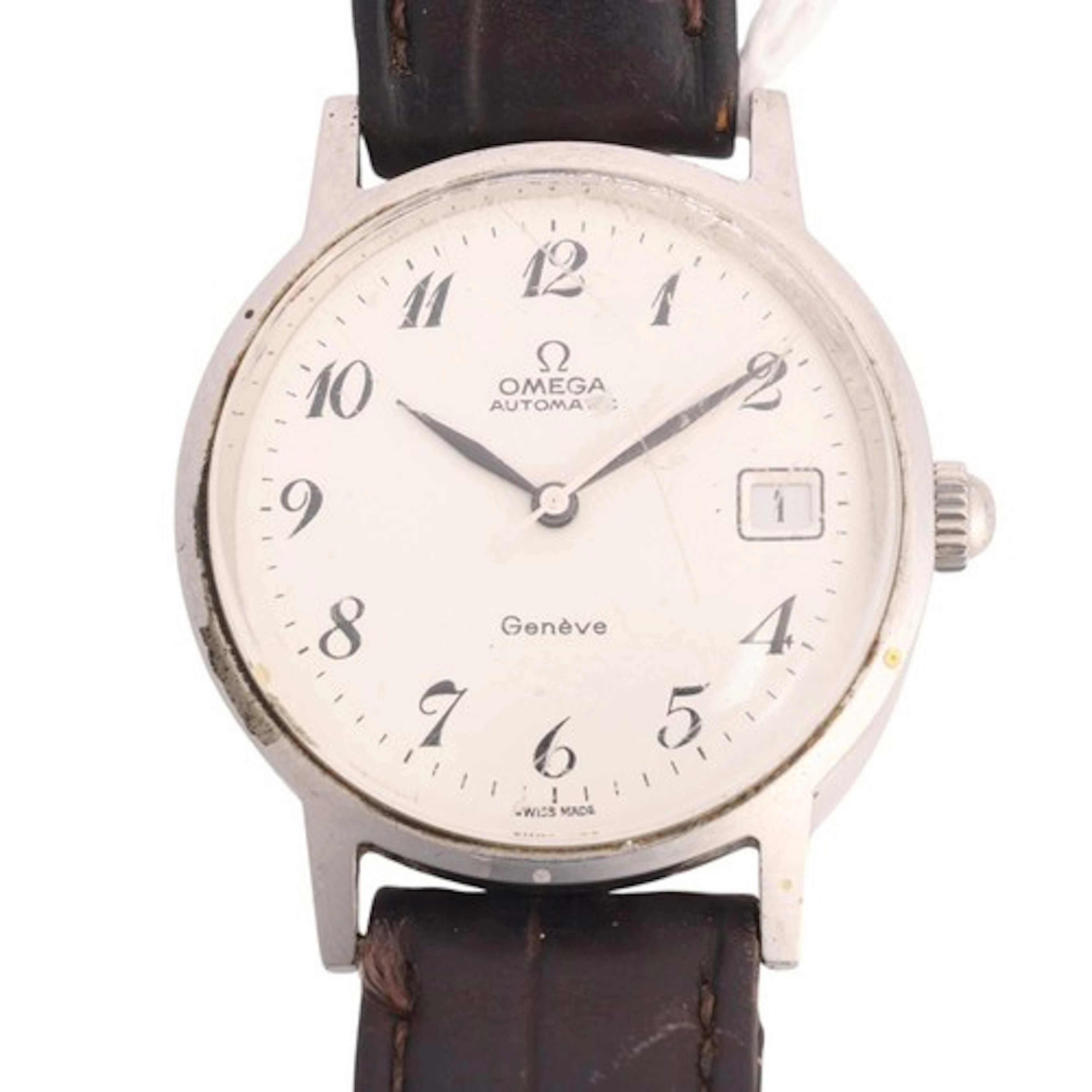 OMEGA - a stainless steel Geneve automatic calendar wristwat...