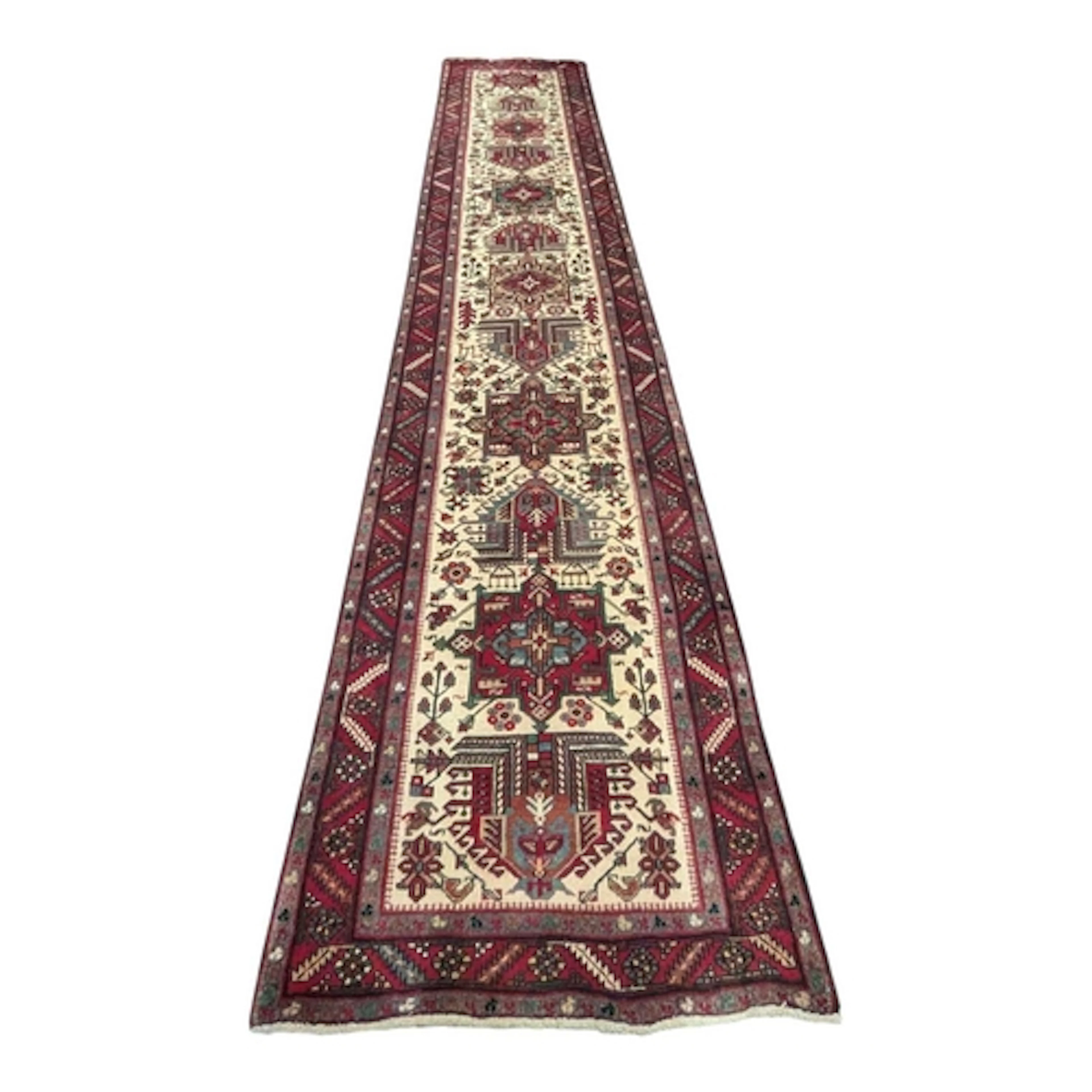 A vintage 20th century North West Persian Heriz runner rug. ...