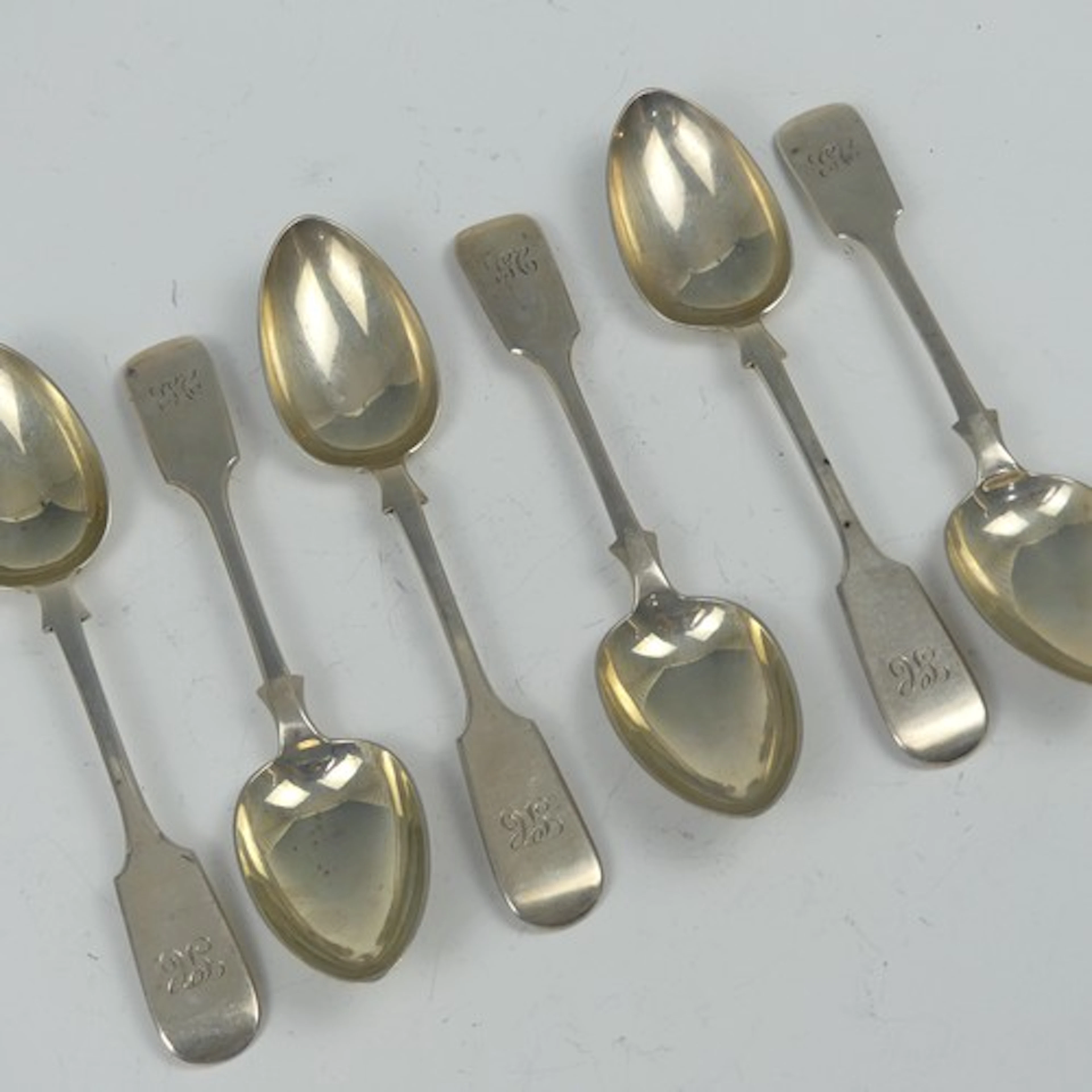 A set of six Victorian silver Dessert Spoons, by Thomas Hart...