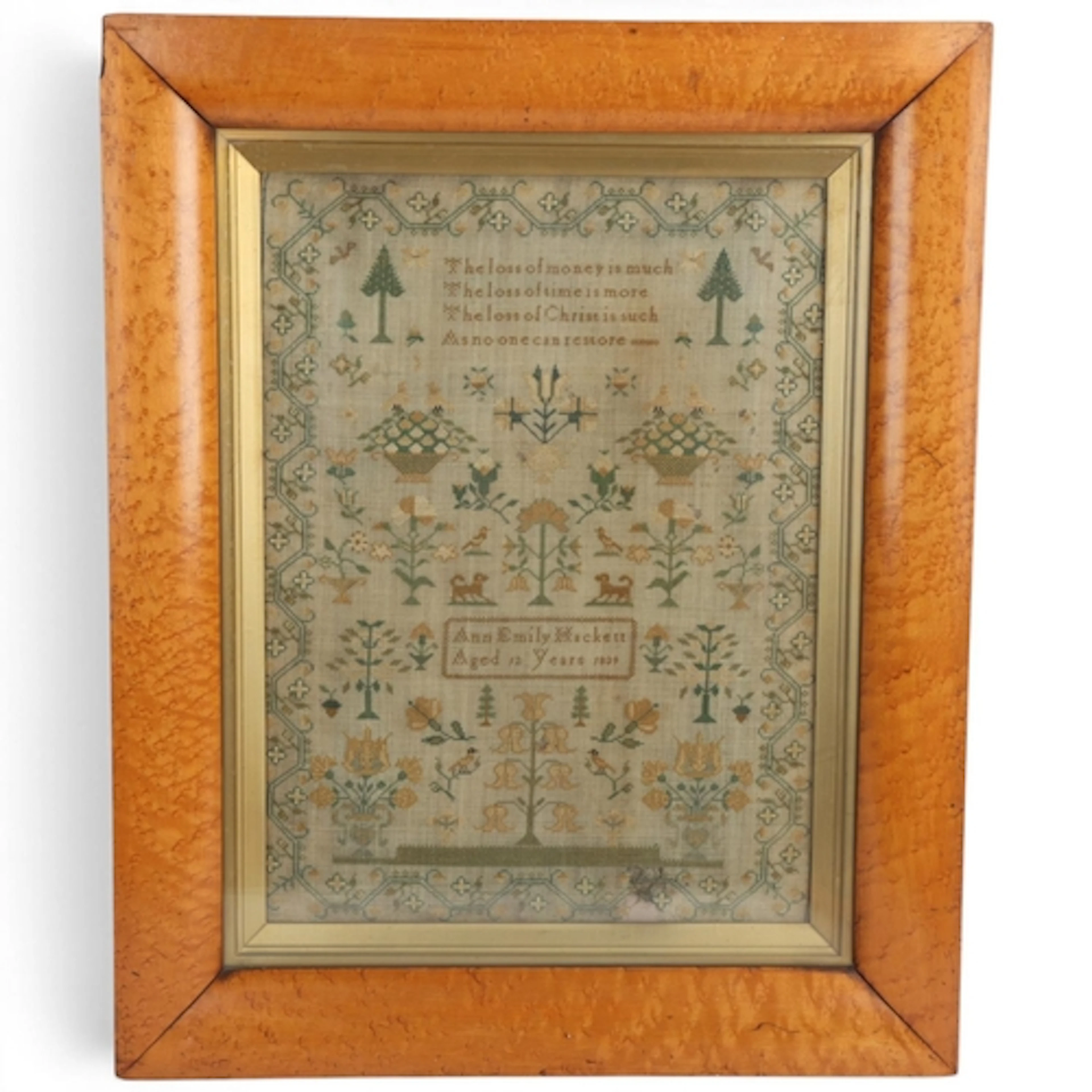 A William IV Period needlework sampler, by Ann Emily Hackett...