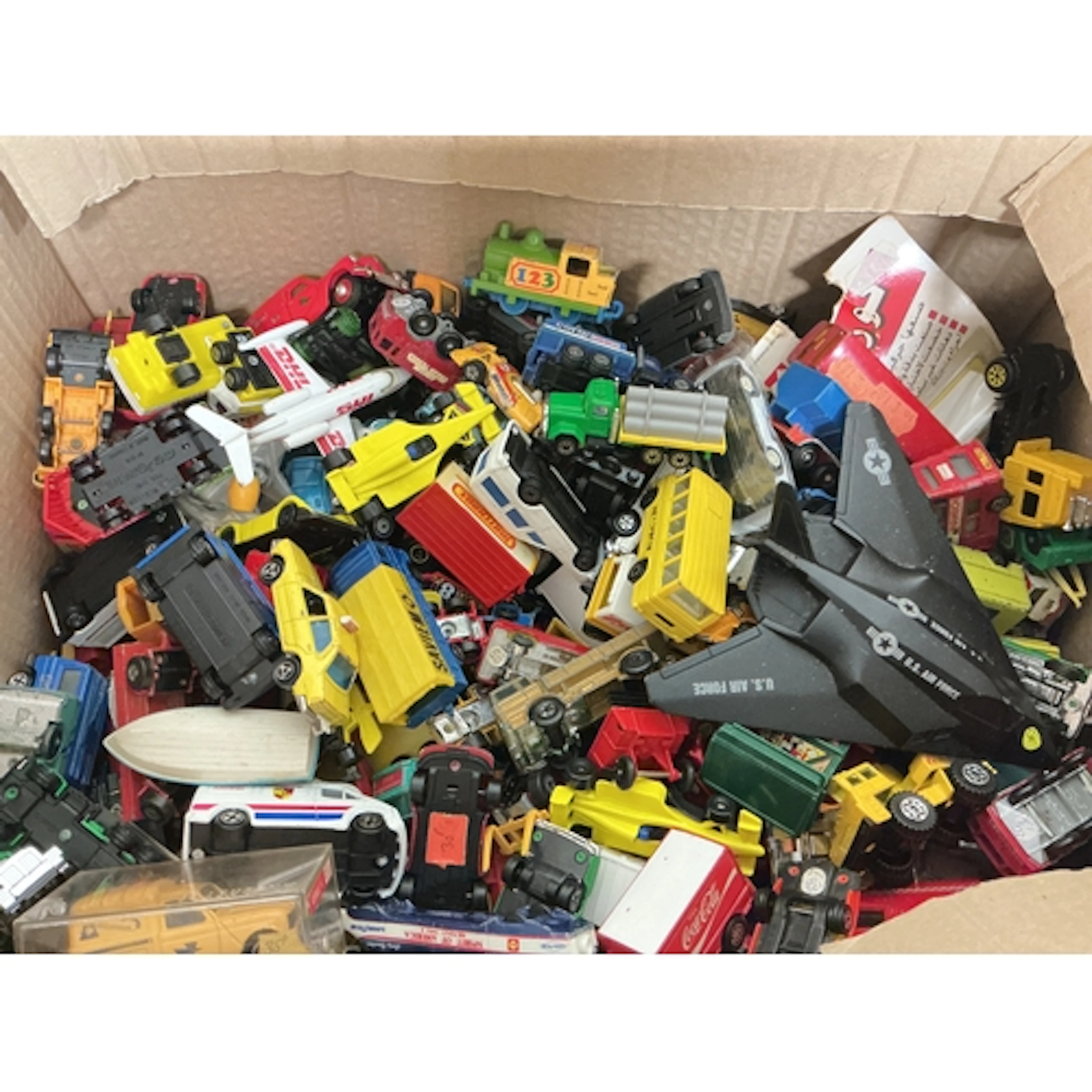 A Box Containing Playworn Diecast, including Matchbox,Corgi,...