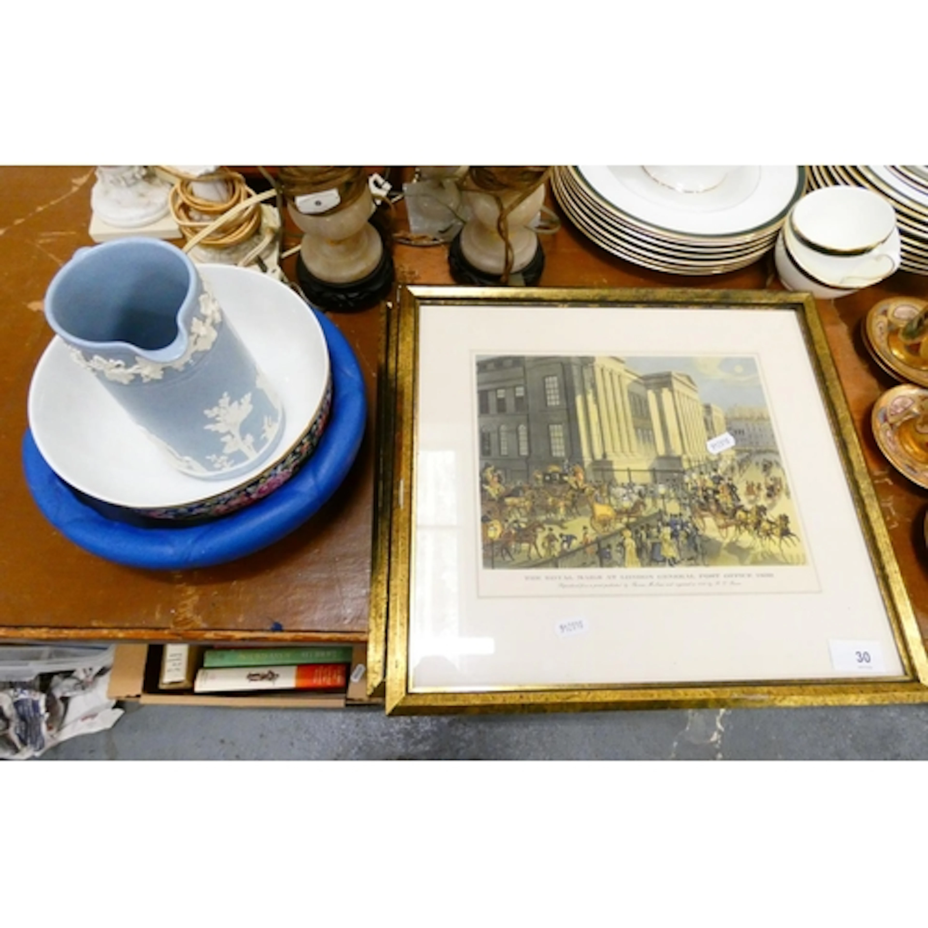 Three antique prints relating two the Royal Mail circa 1830 ...