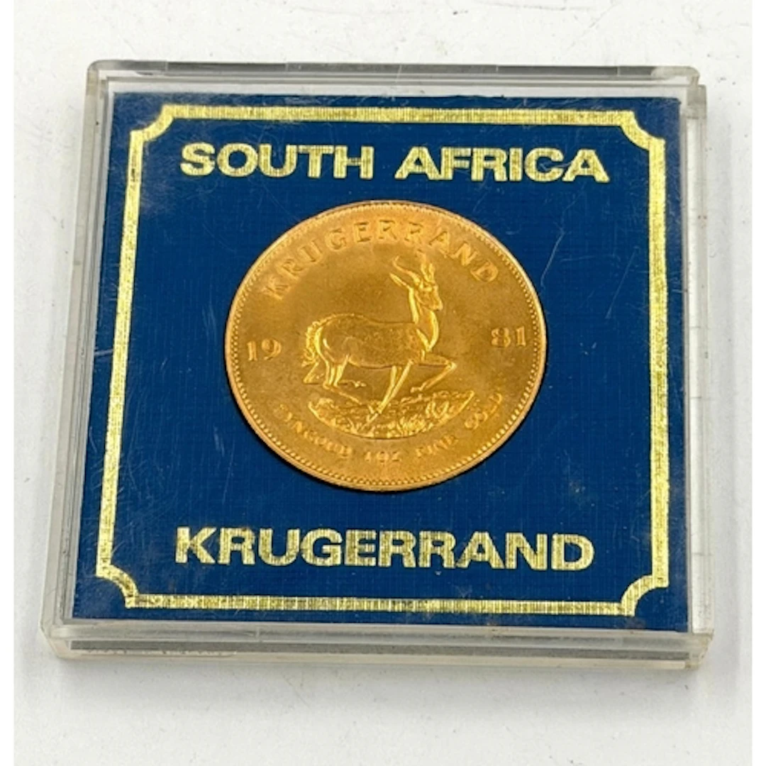 A 1981 Gold Krugerrand, in case