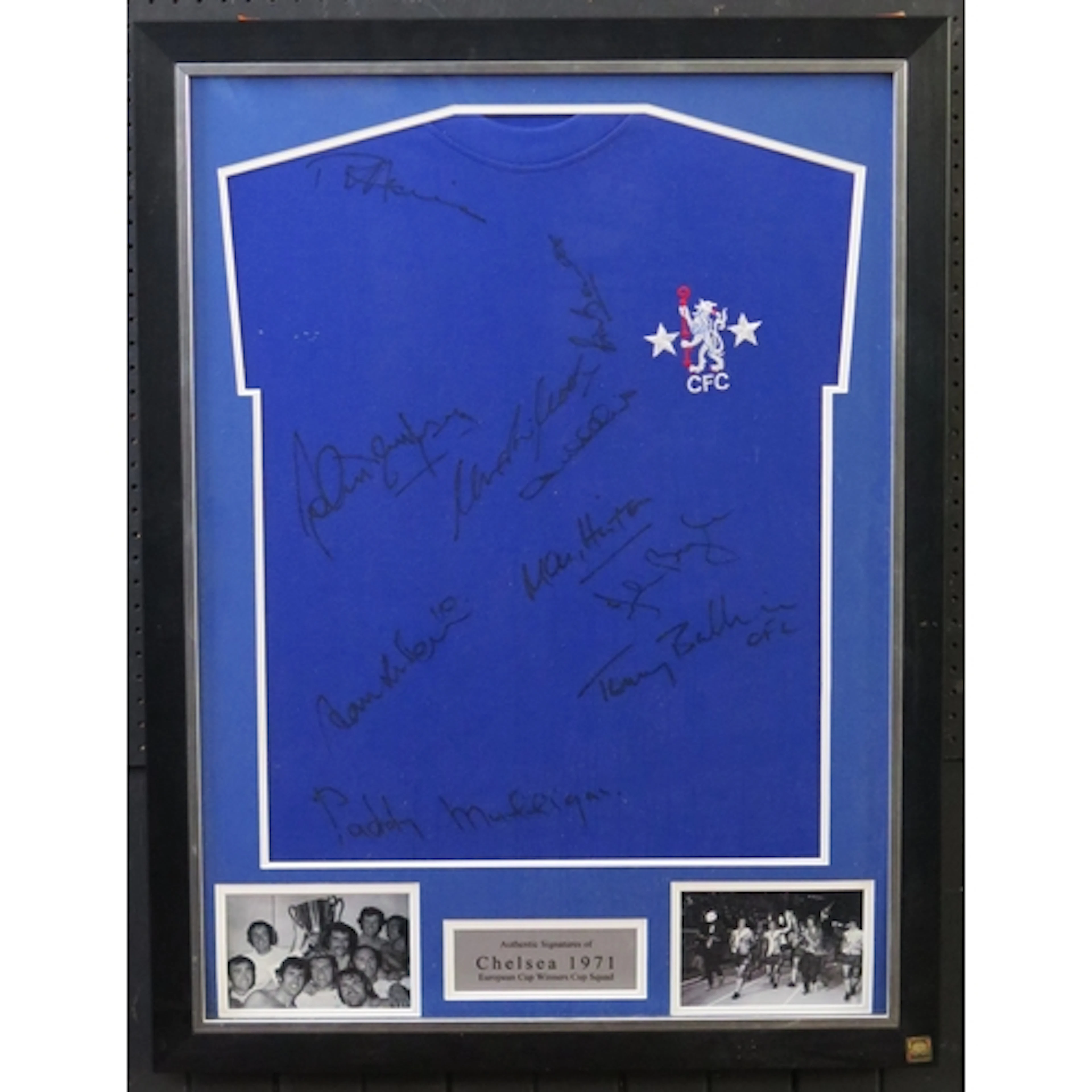 Chelsea FC 1971 European cup winners shirt with authentic si...