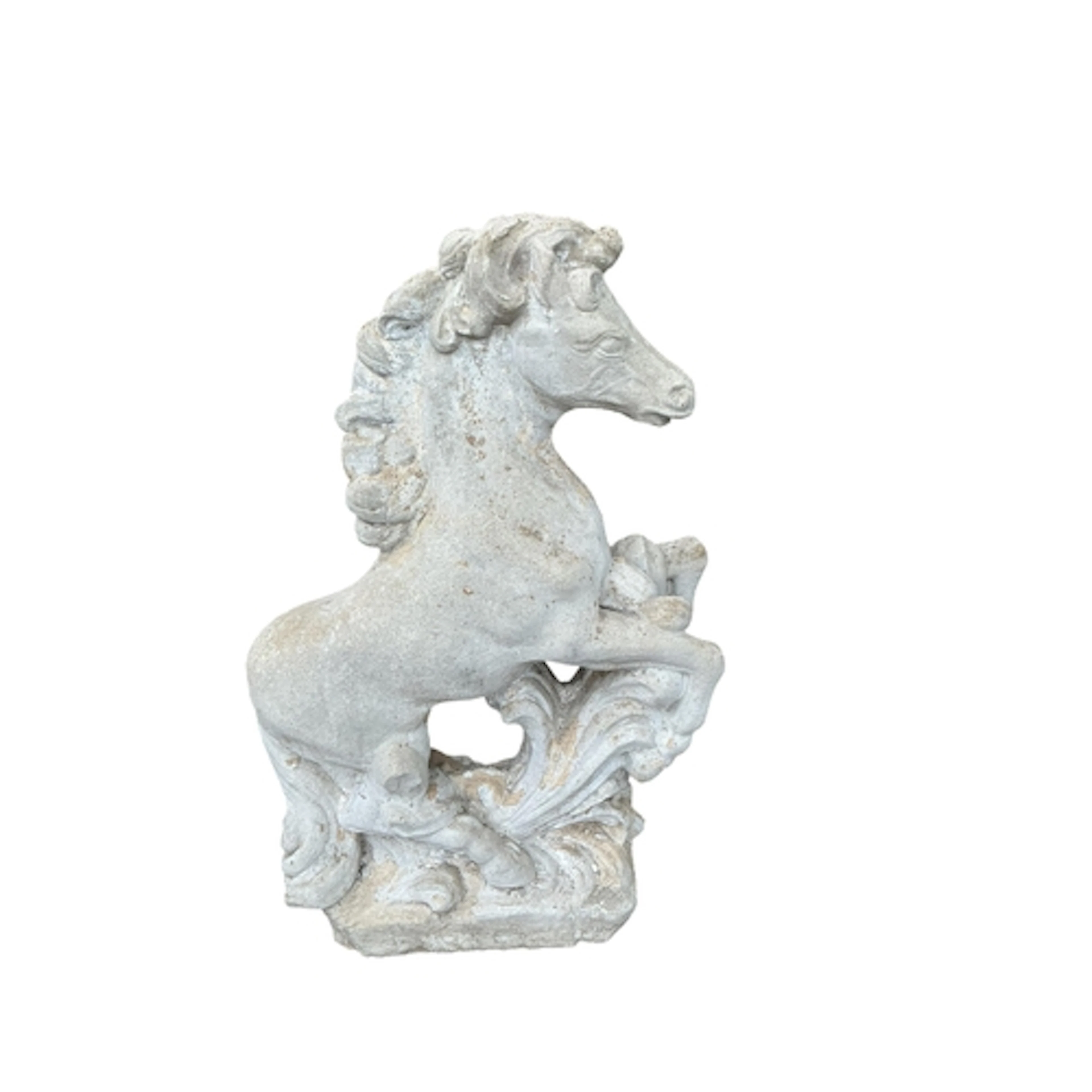 A reconstituted stone horse garden ornament, height 80cm...