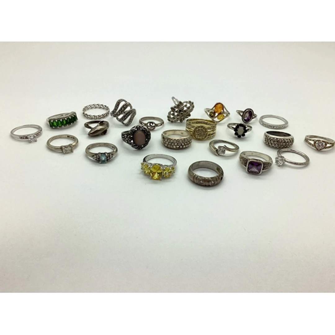 A Selection of "925" and Other Dress Rings, including Blue J...