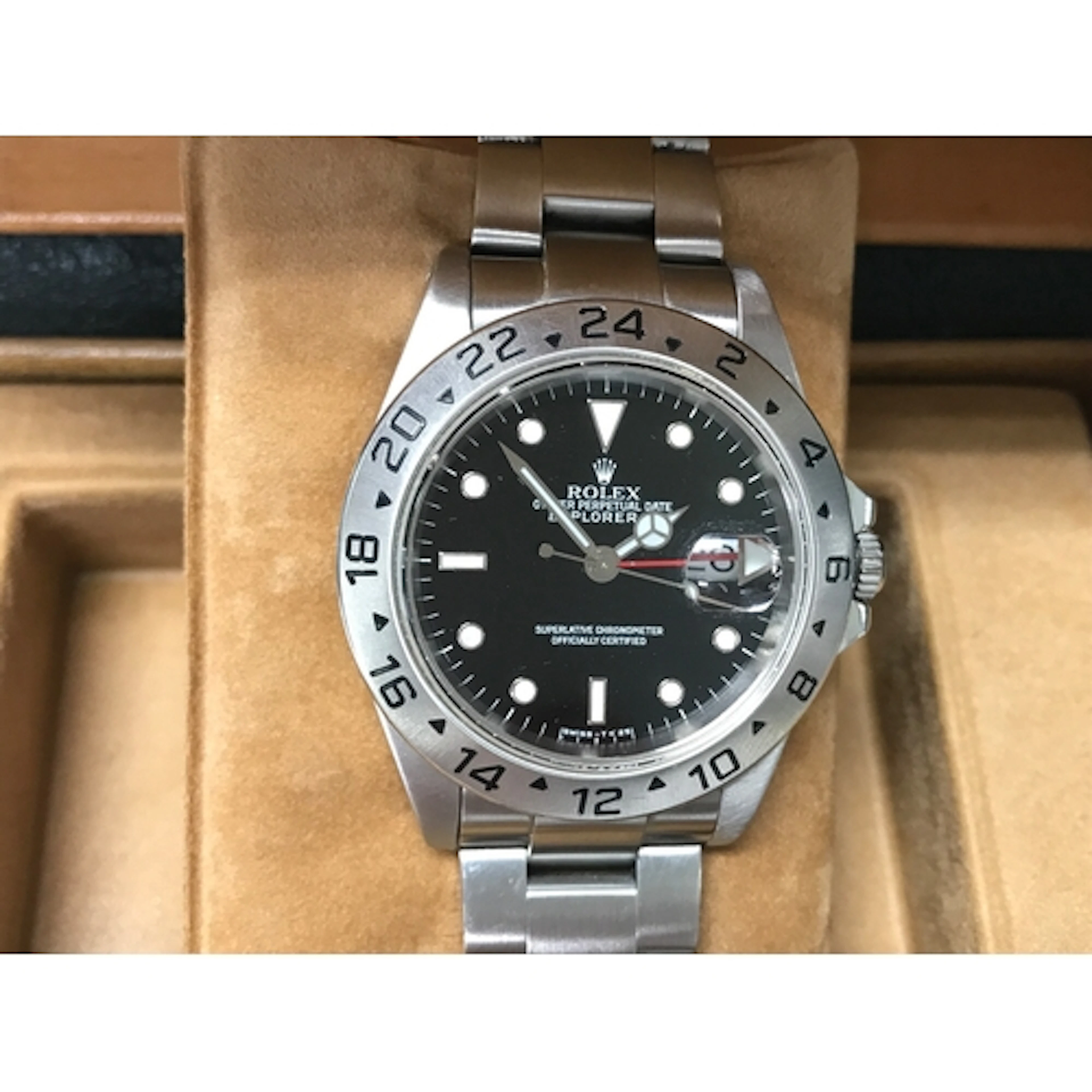 ROLEX EXPLORER II STAINLESS STEEL BLACK DIAL MEN'S WATCH 165...
