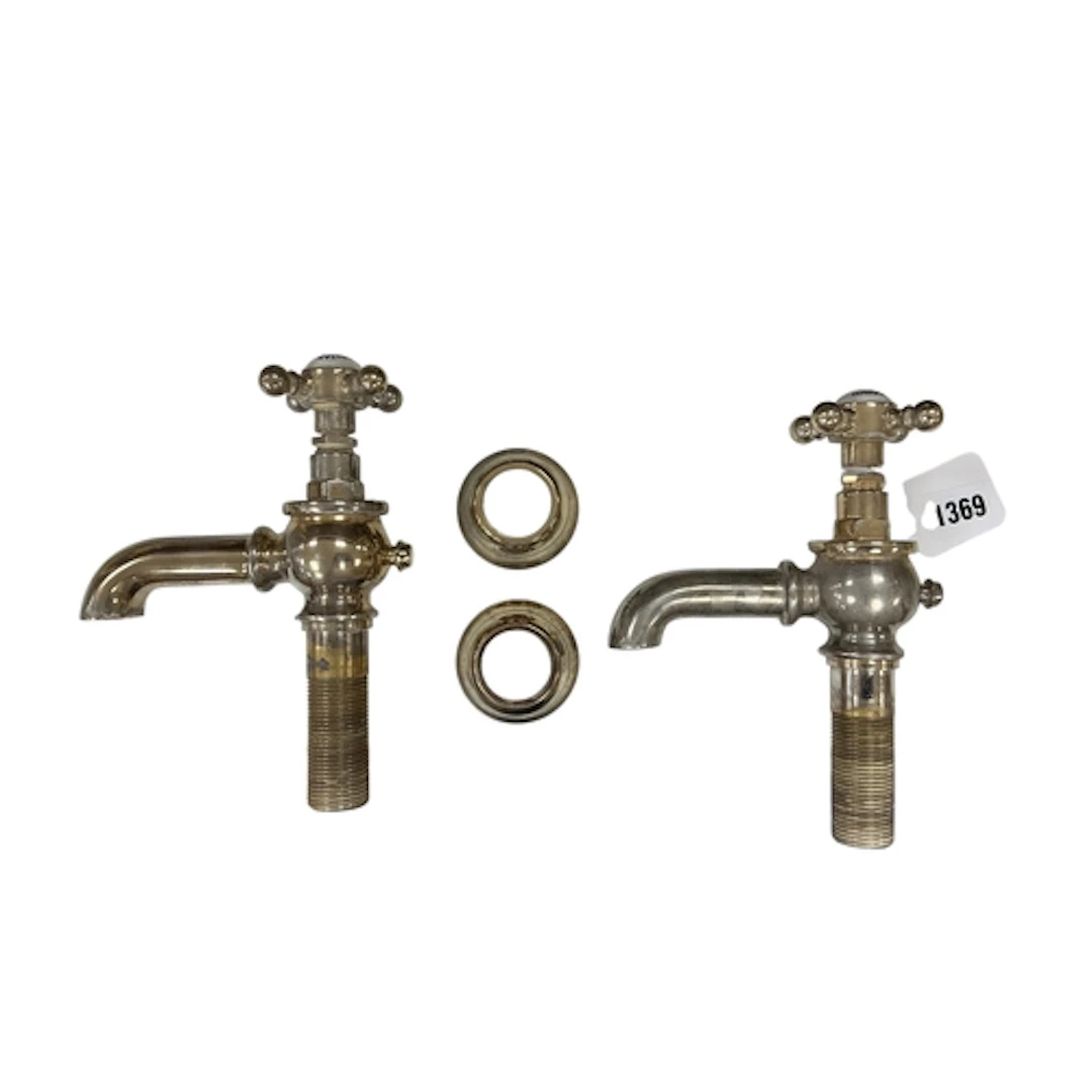 A pair of vintage BC Sanitary London bath taps, height with ...