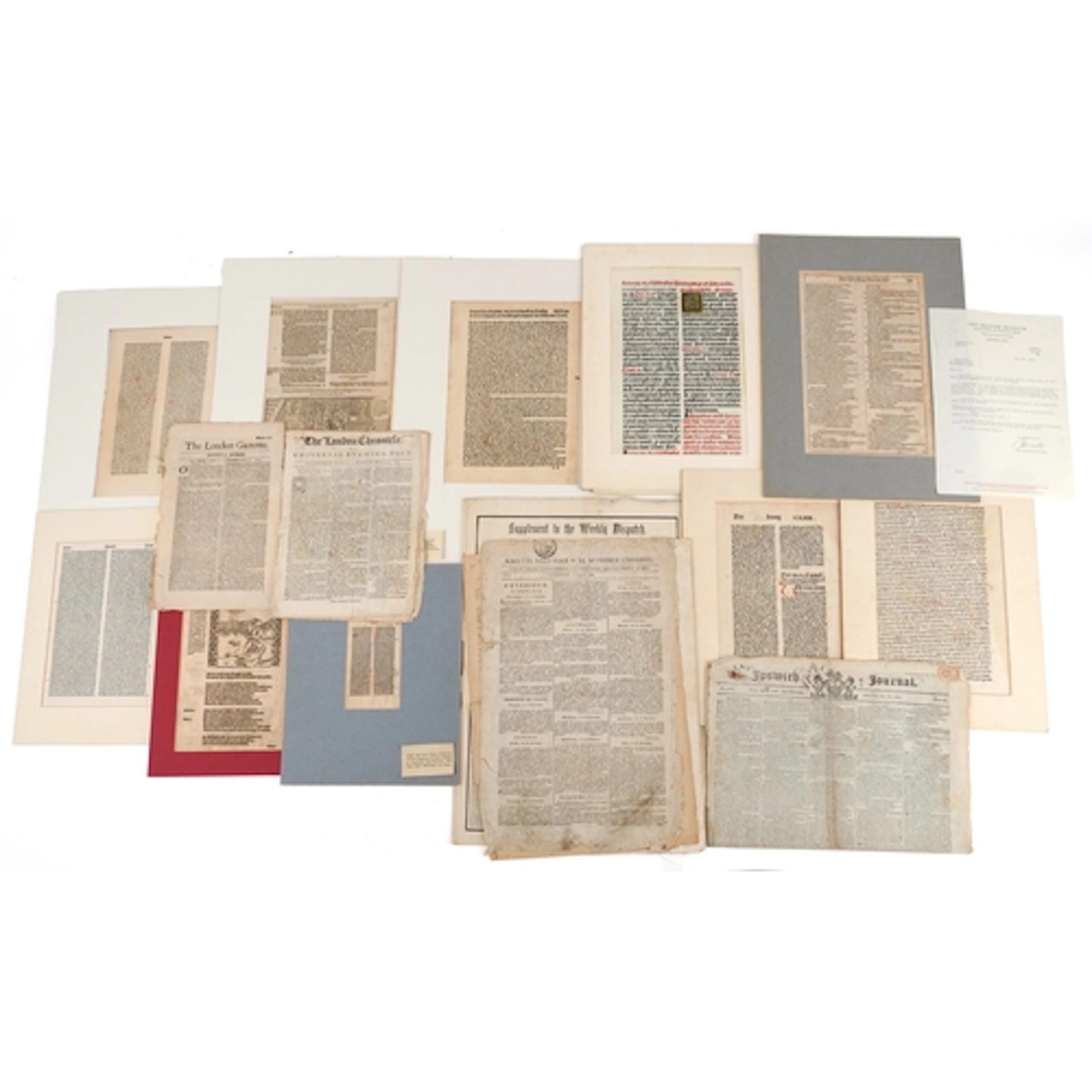 A collection of 13th century and later hand written and prin...
