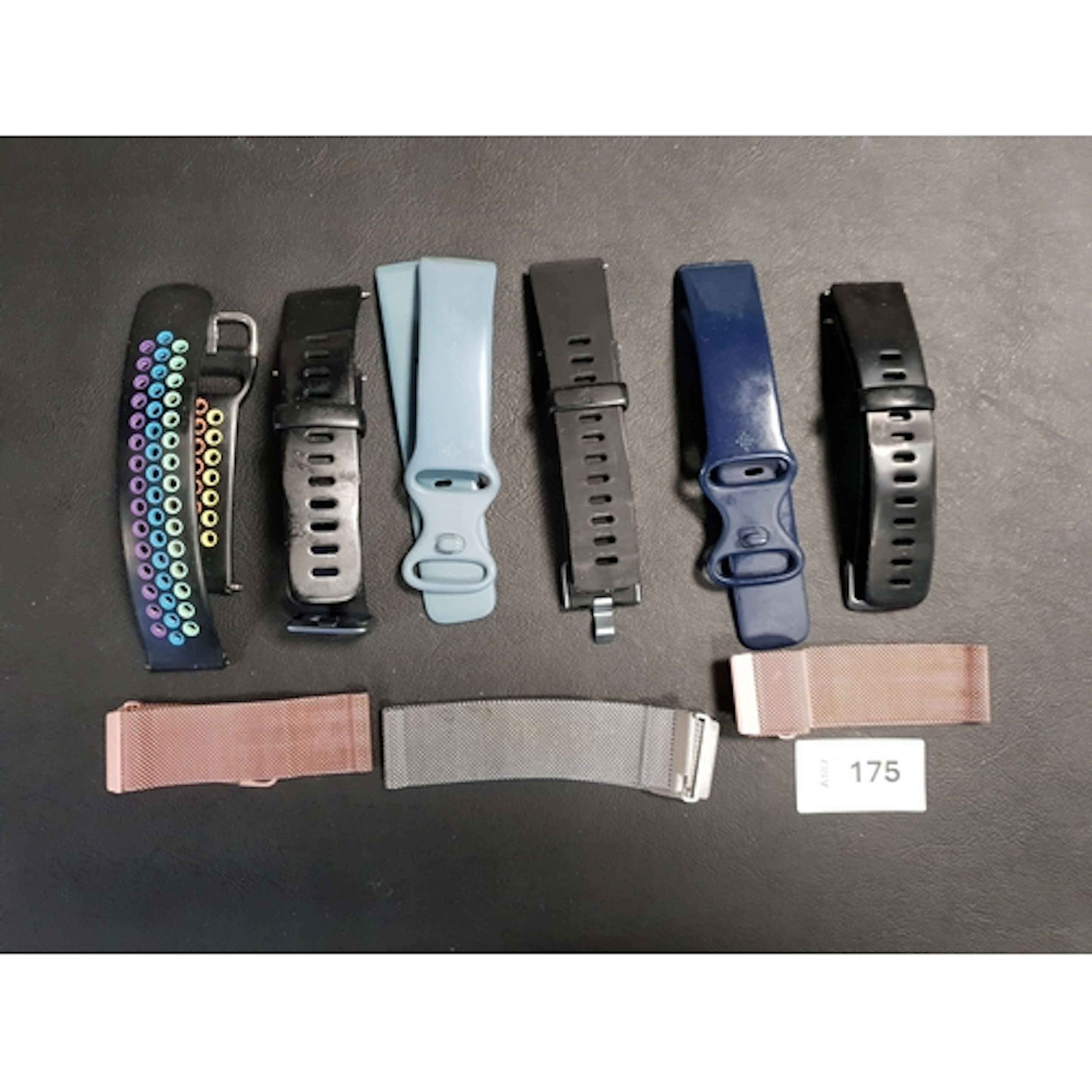 SELECTION OF NINE FITBIT WATCH STRAPS of various sizes and d...