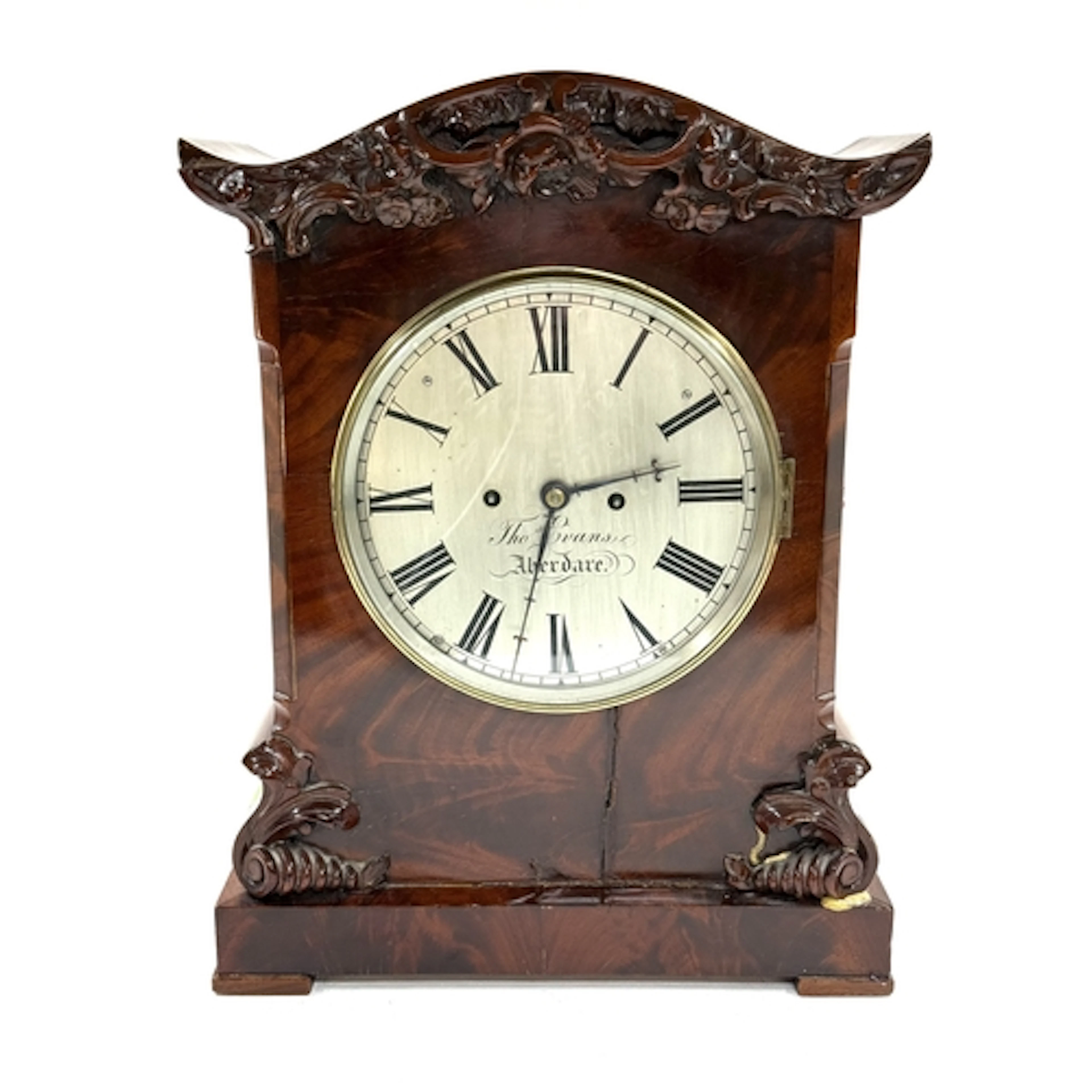 Clocks: an early 19th century mahogany cased twin fusee brac...