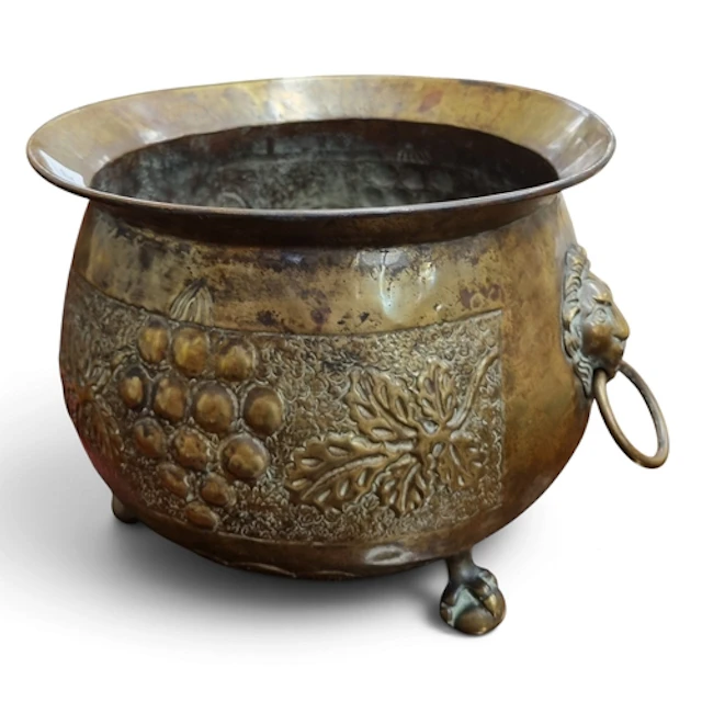 A late 19th Century-early 20th Century Brass Jardinière on b...