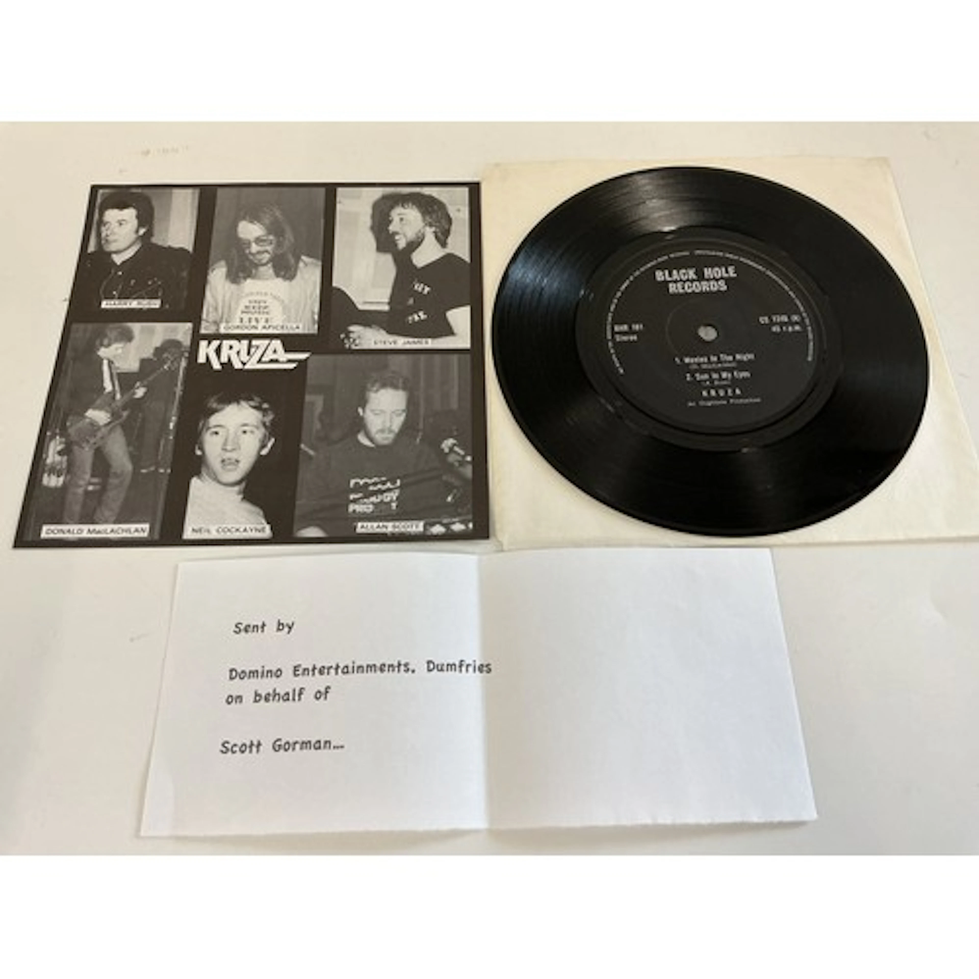 A rare UK heavy metal four track EP by Krupa on Balck Hole R...