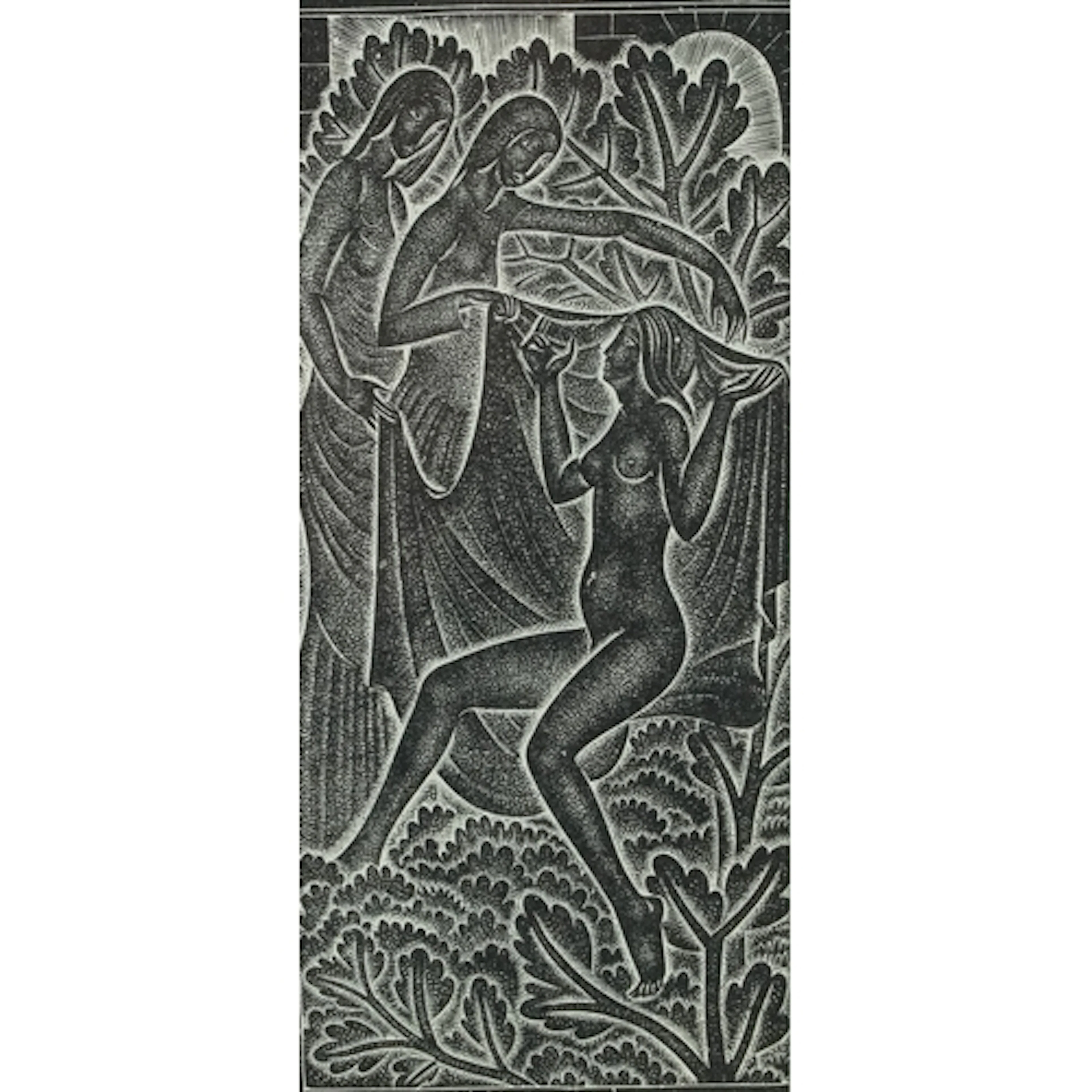 Eric Gill - Canticum Canticorum, 20th century wood engraving...