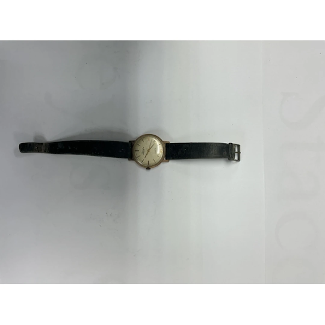 A gent’s vintage Buren Super Slender wristwatch, having yell...