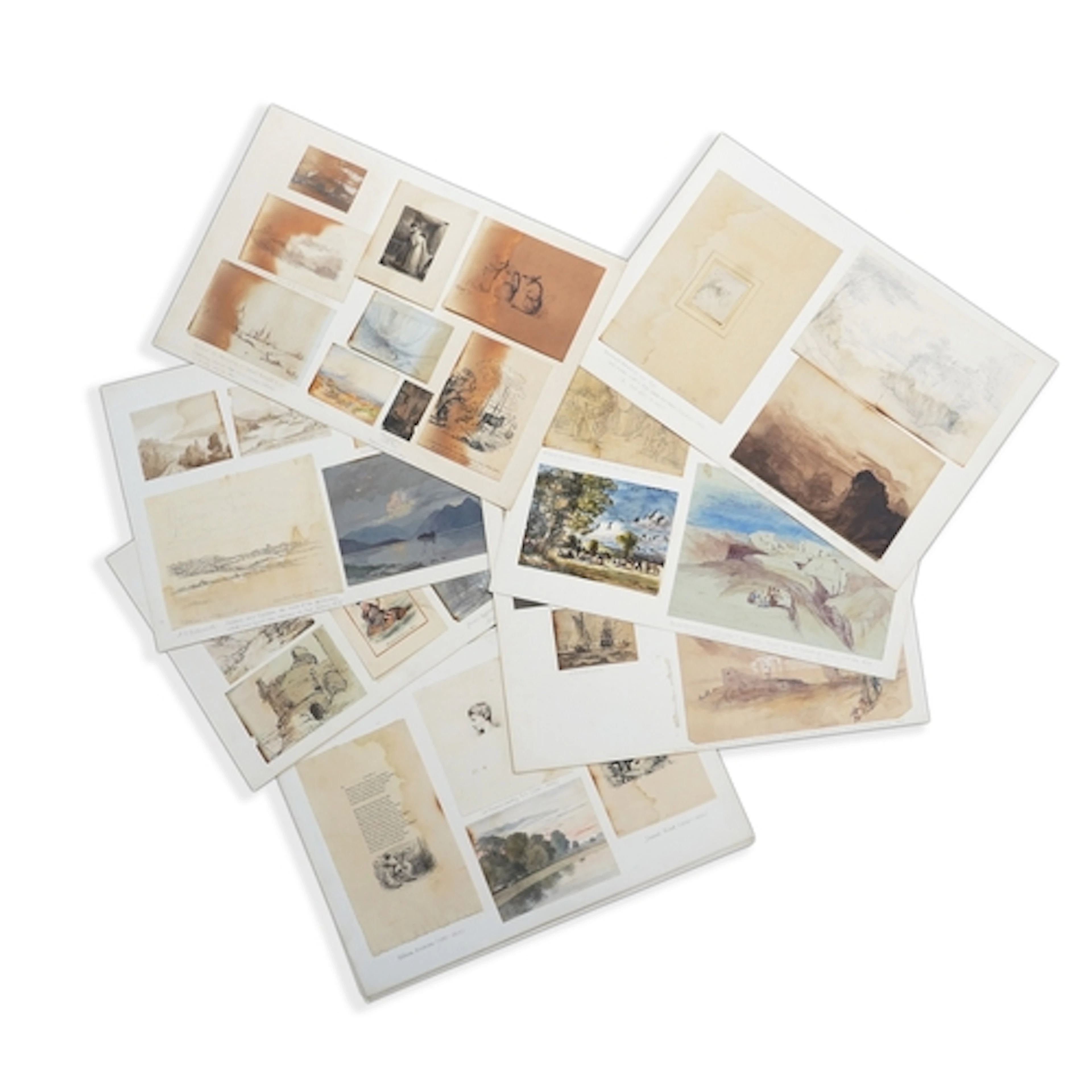 A quantity of unframed drawings, watercolours and prints to ...