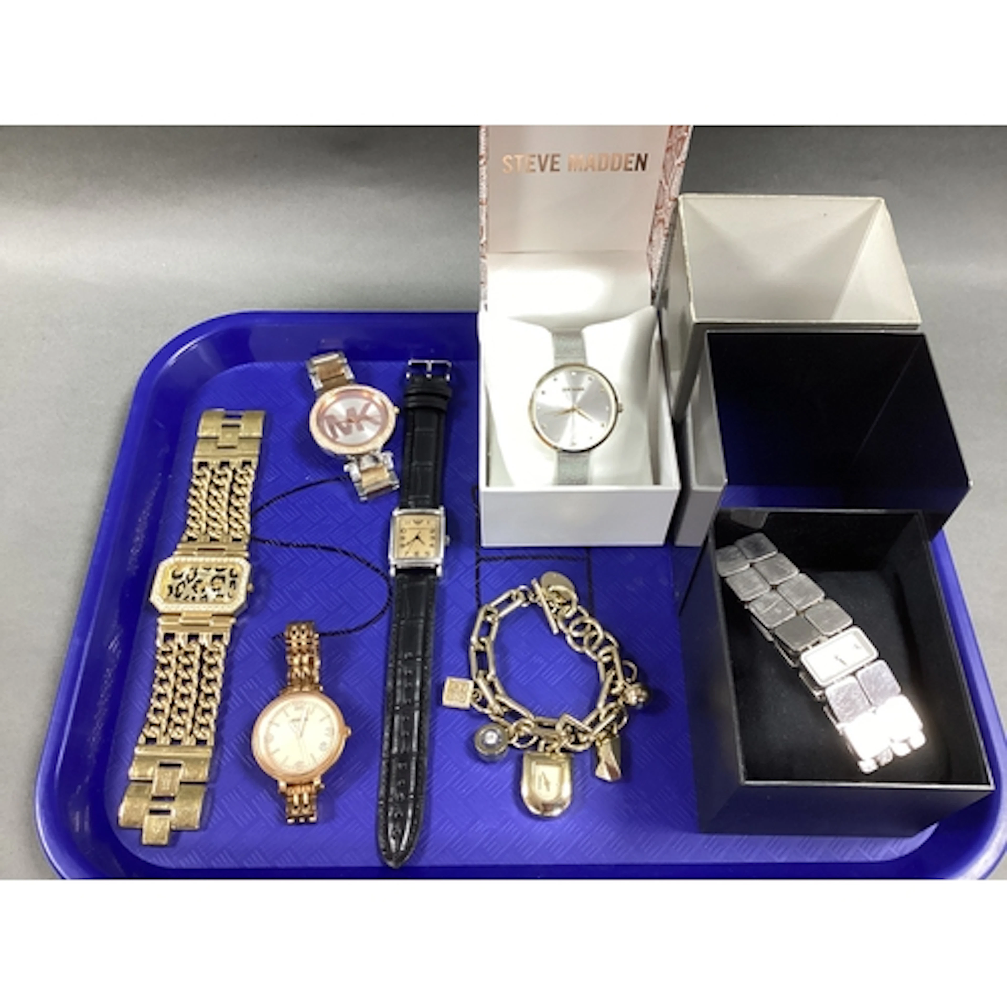 A Collection of Ladies Branded Wristwatches, including Calvi...