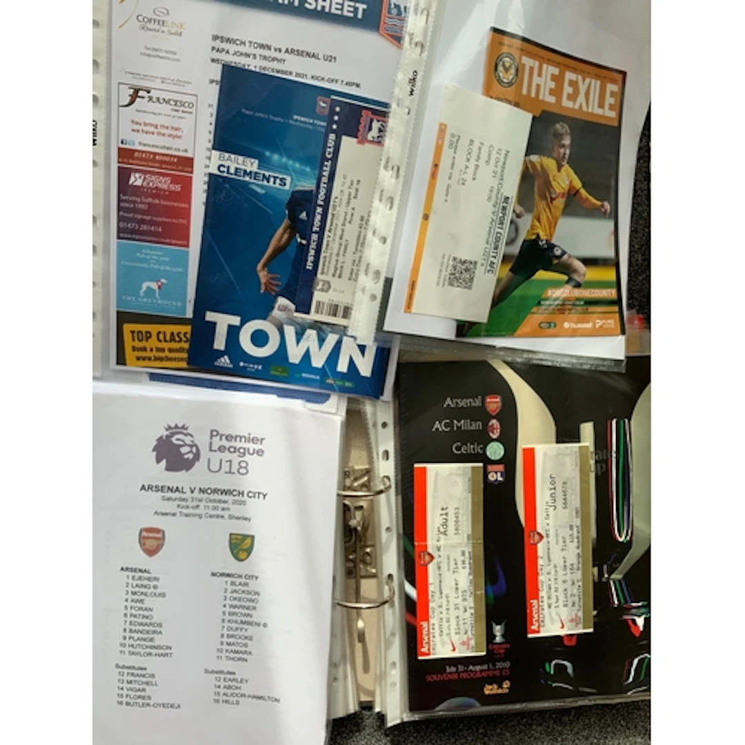 Arsenal Reserve Youth + Football Team Sheet Collection: Must...