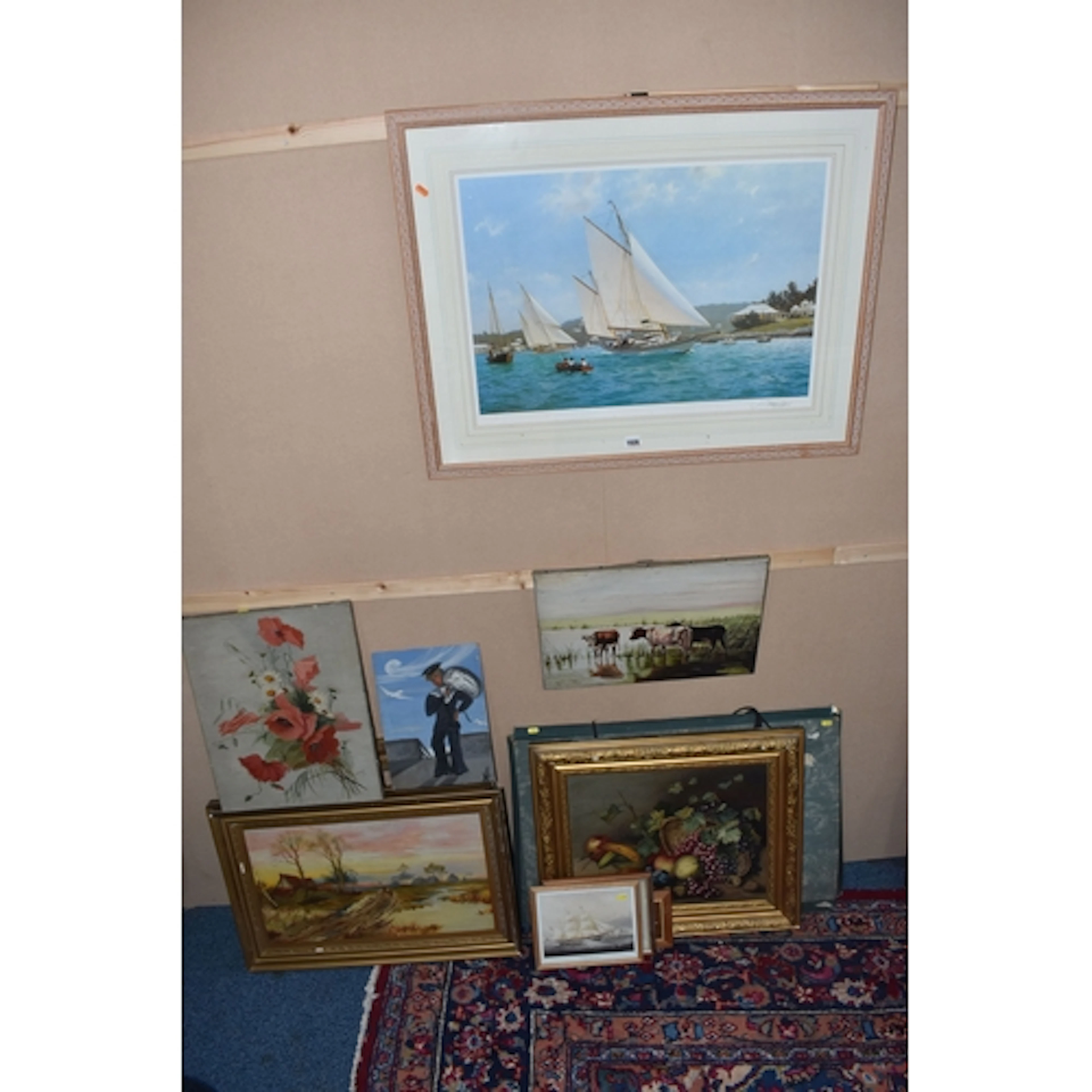 A QUANTITY OF PICTURES AND PRINTS ETC, to include five early...