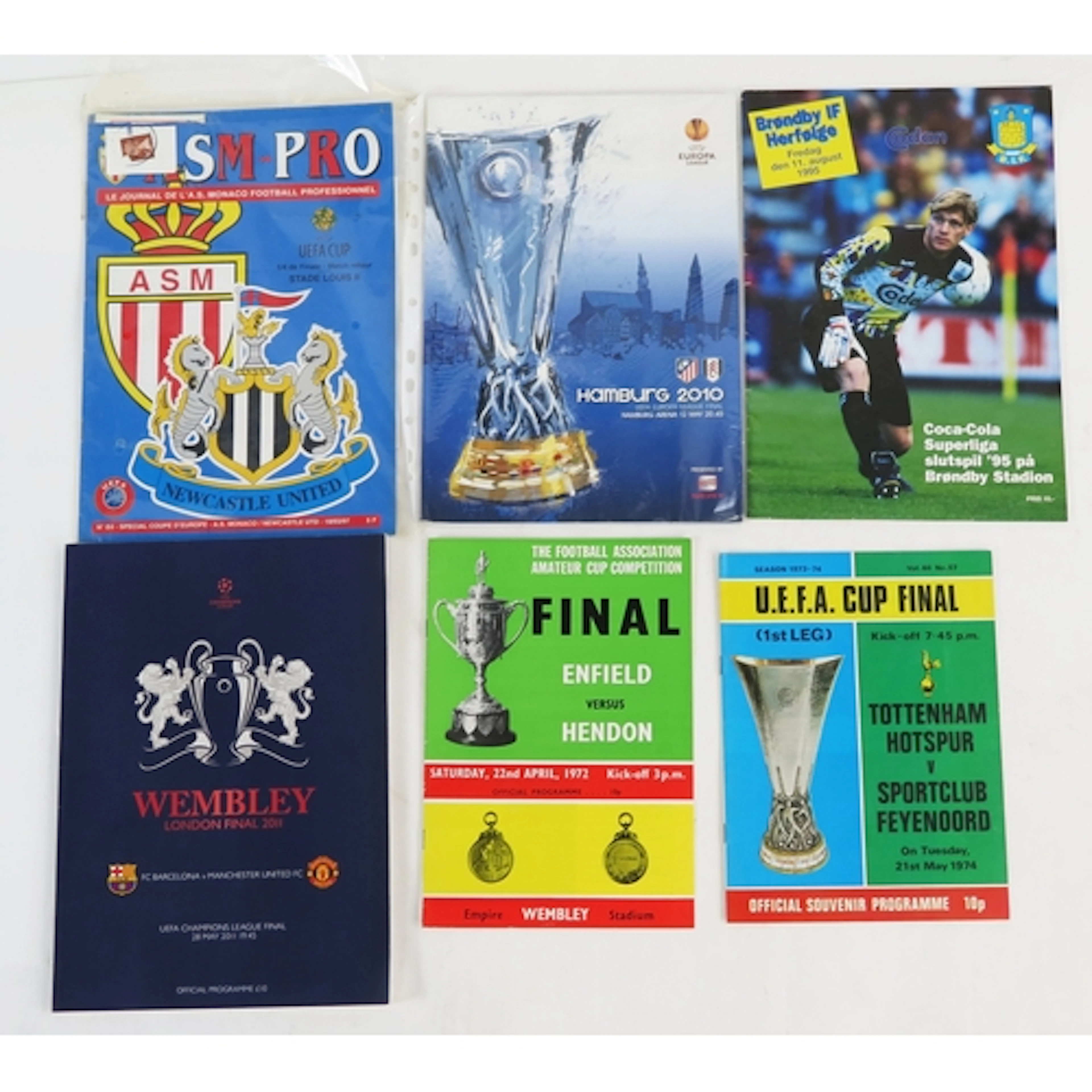 Collection of European Final Programmes including Tottenham ...