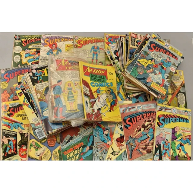 BOX OF SUPERMAN AND ACTION COMICS DC COMICS, full list and c...