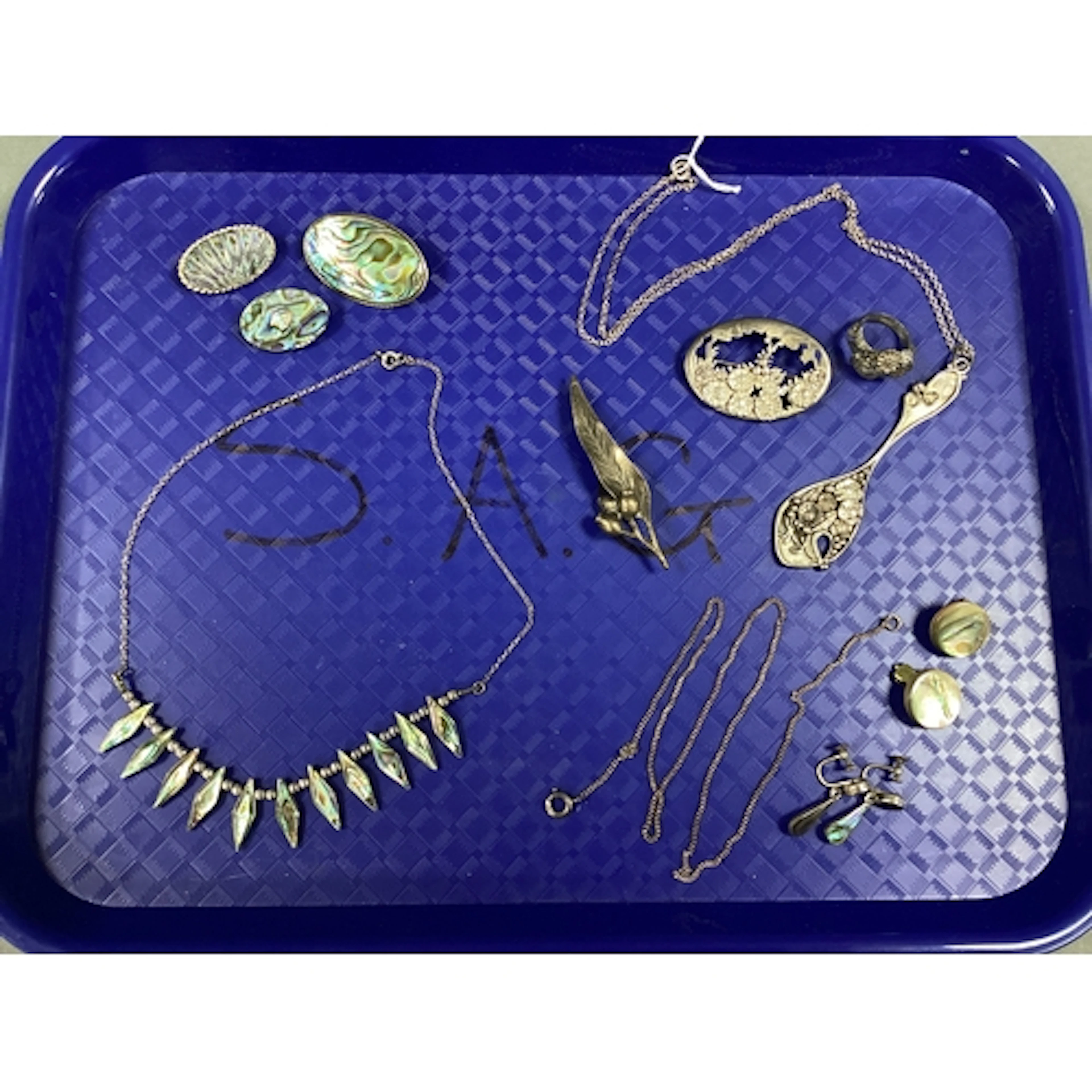 An Unusual Hallmarked Silver Pendant, of spoon style form wi...