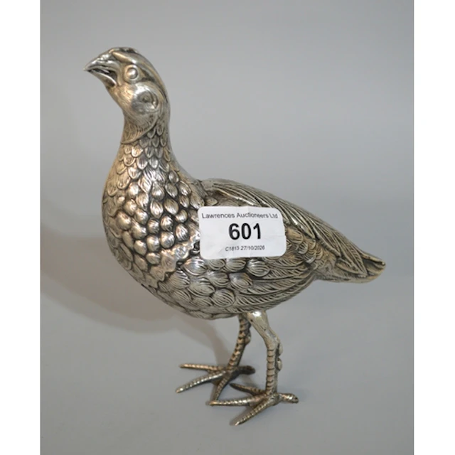 Continental white metal model of a grouse, 4oz t
