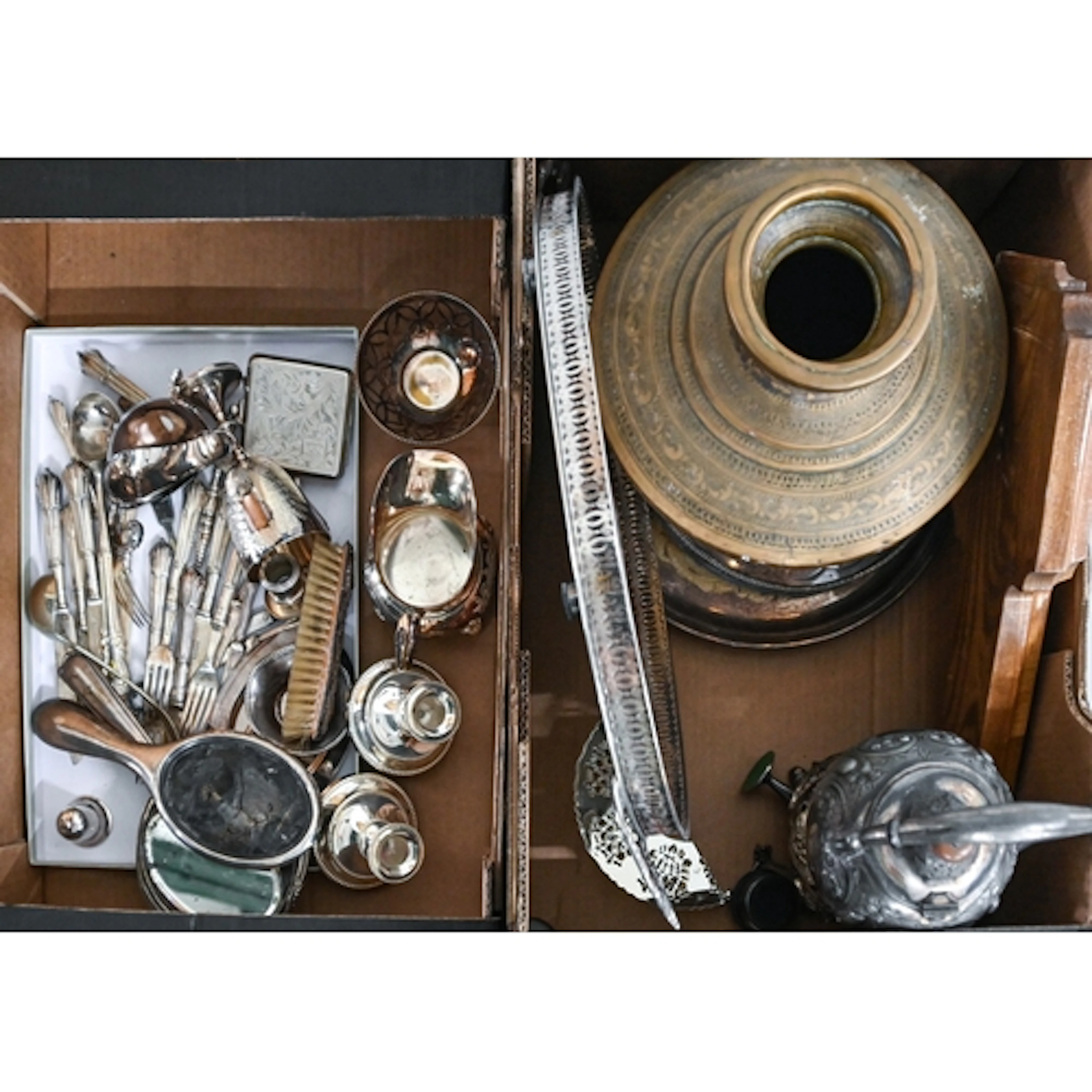 Miscellaneous plated ware, Victorian and later, to include a...