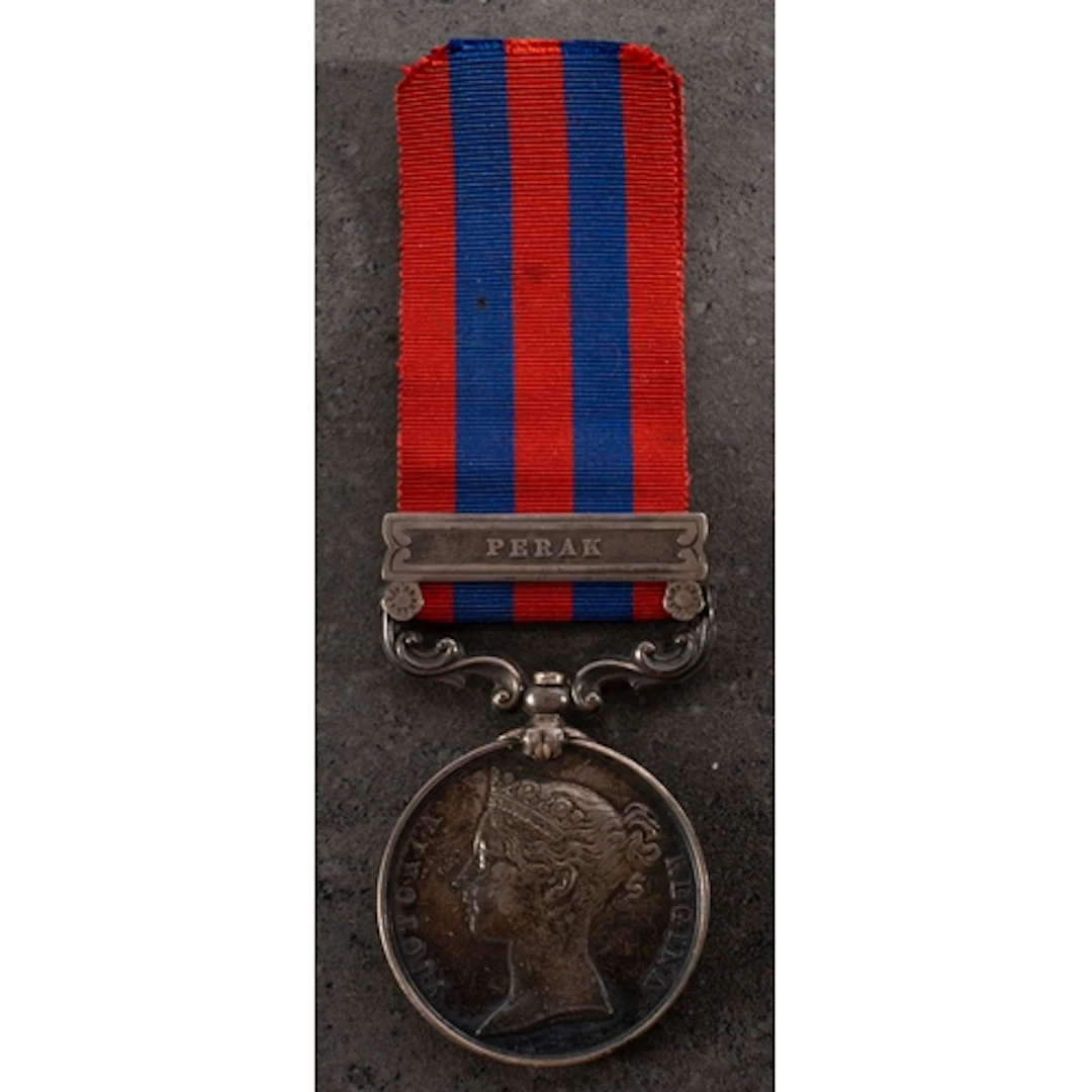 A Victorian India General Service Medal with Perak clasp to ...