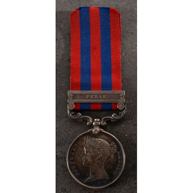 A Victorian India General Service Medal with Perak clasp to ...