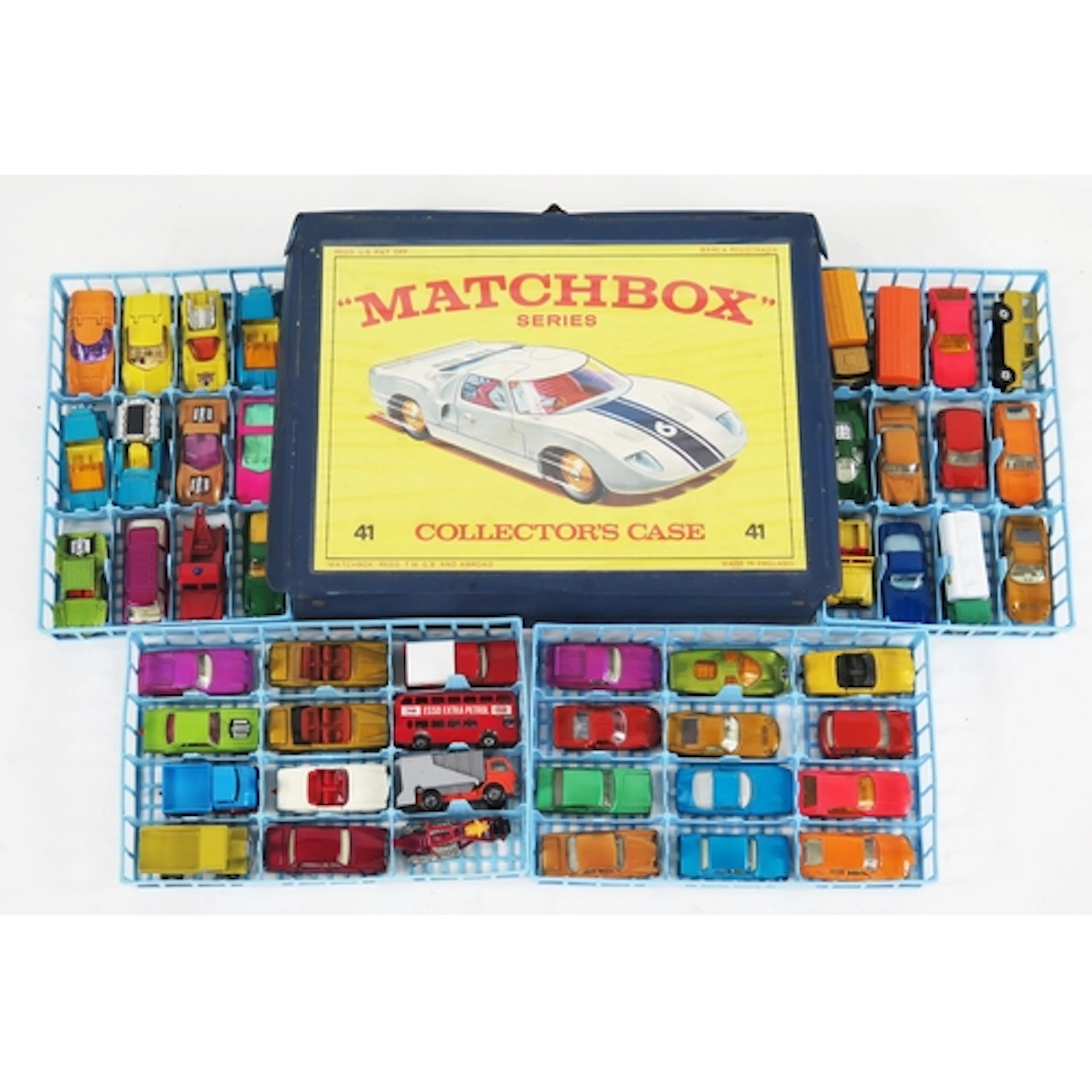 Matchbox Carry Case filled with 46 Matchbox Superfast includ...
