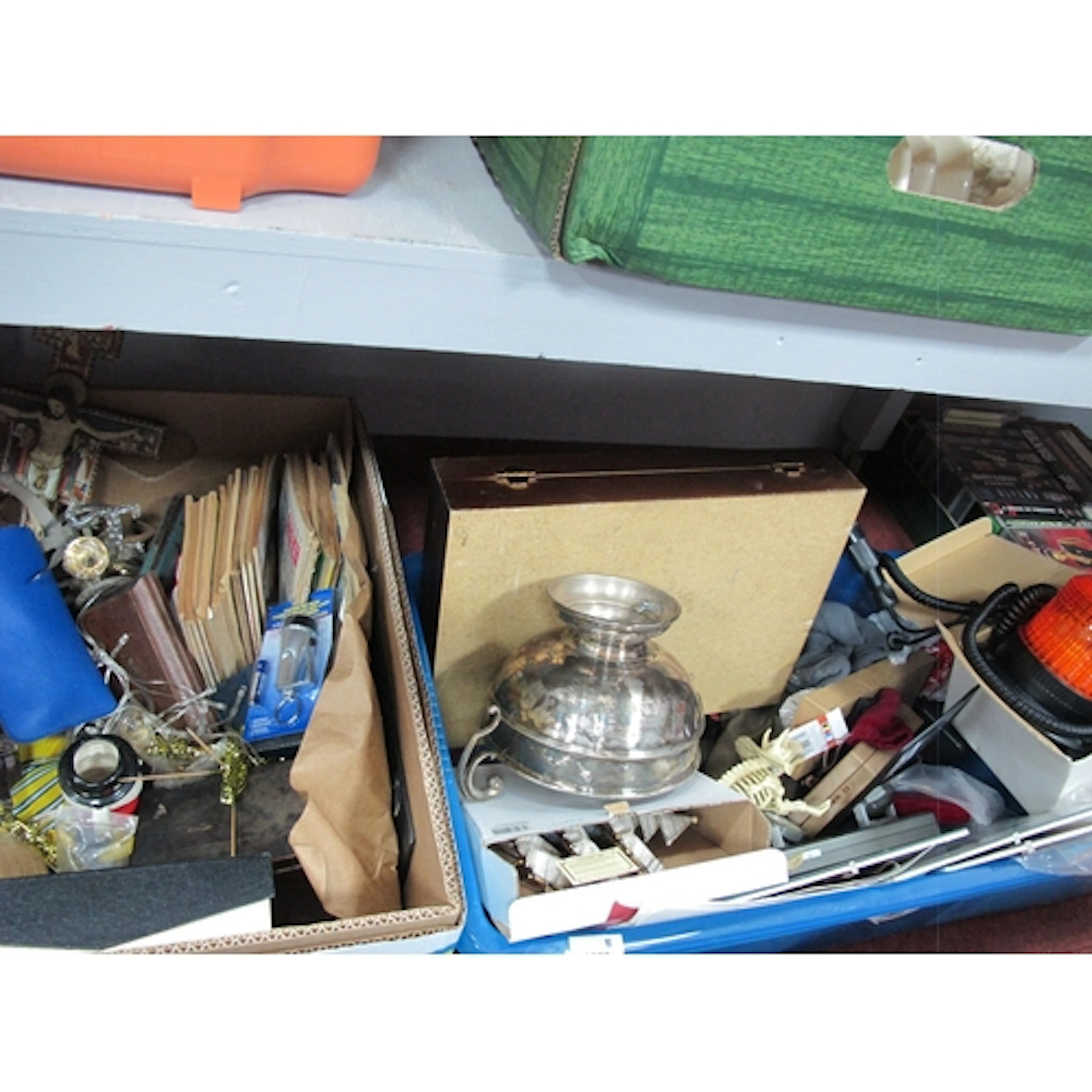Canteen of Cutlery, models, plated trophy, war picture libra...