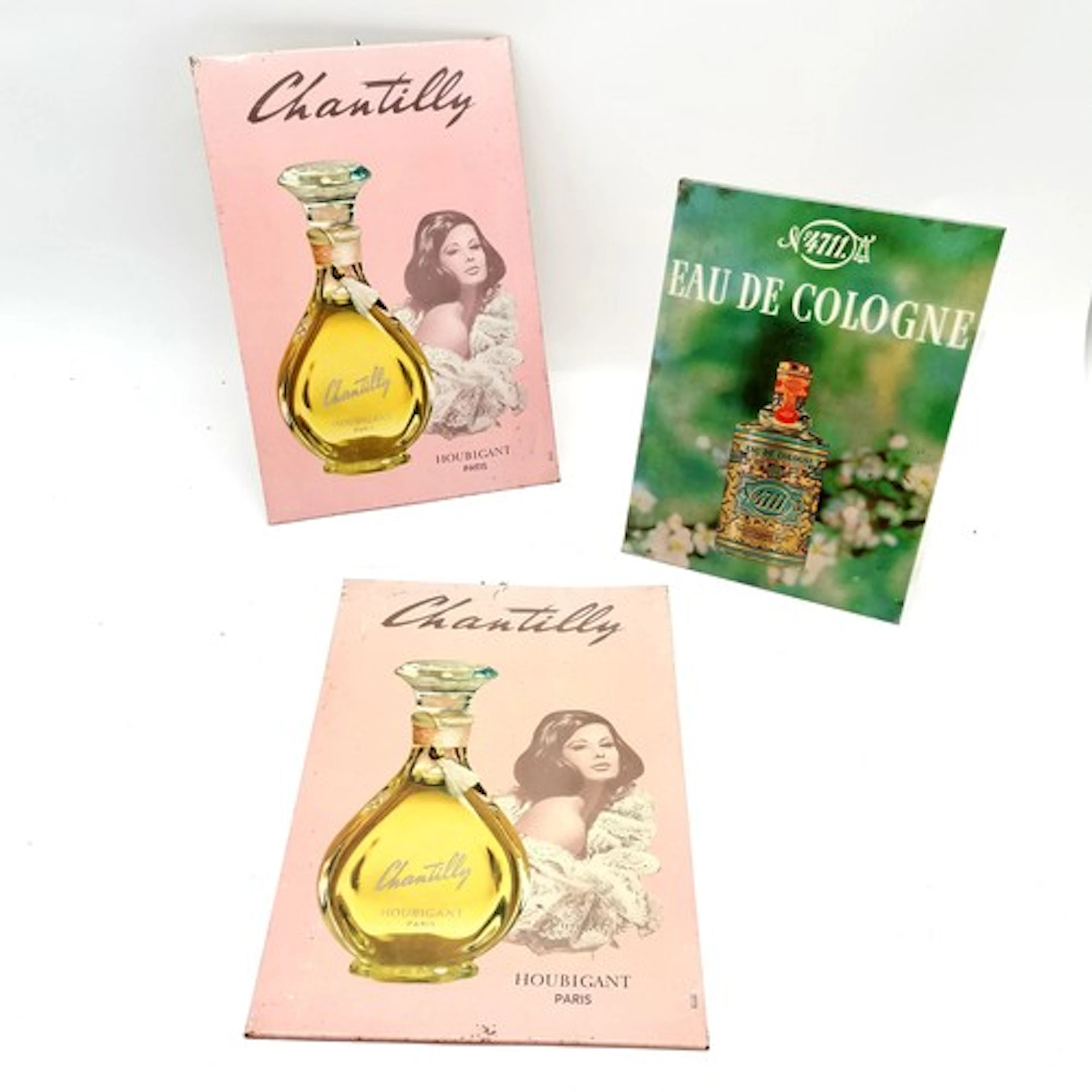 3 x perfume metal advertising stands - No.4711 Eau de Cologn...