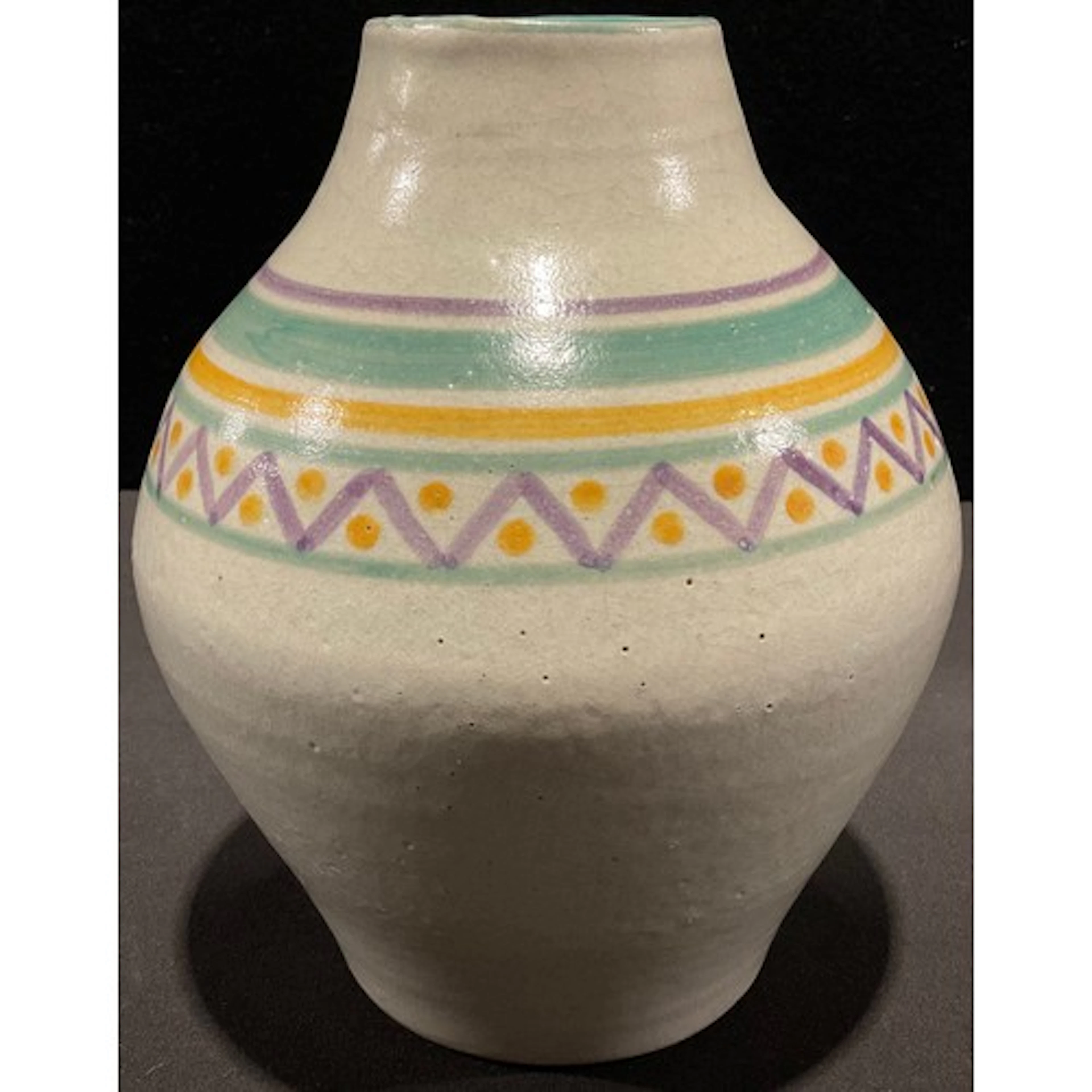 A Carter Stabler & Adams Poole Pottery ovoid Zig Zag pattern...