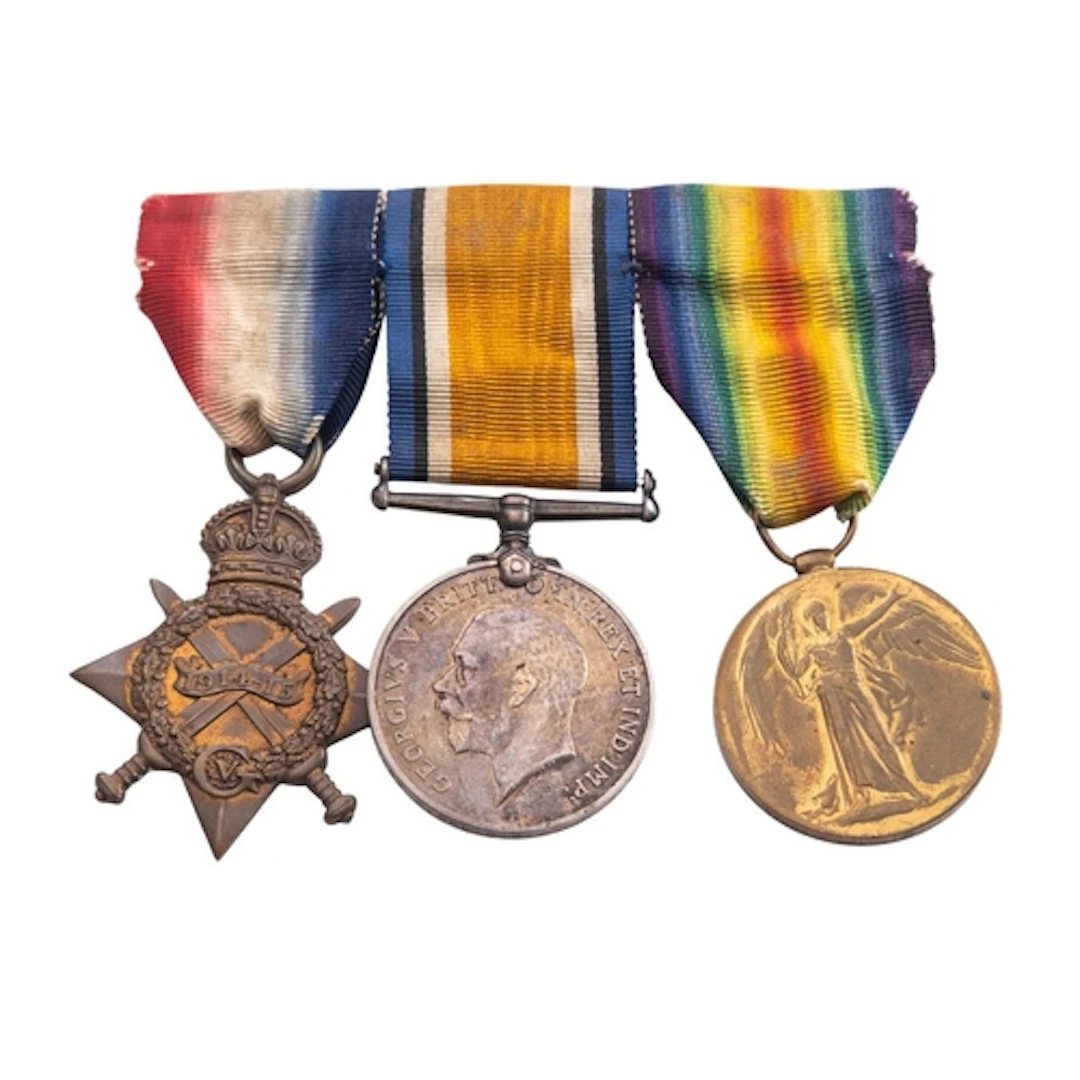 A WWI trio to 62654 2 Cpl C Gibson RE, 1914-15 Star War Meda...