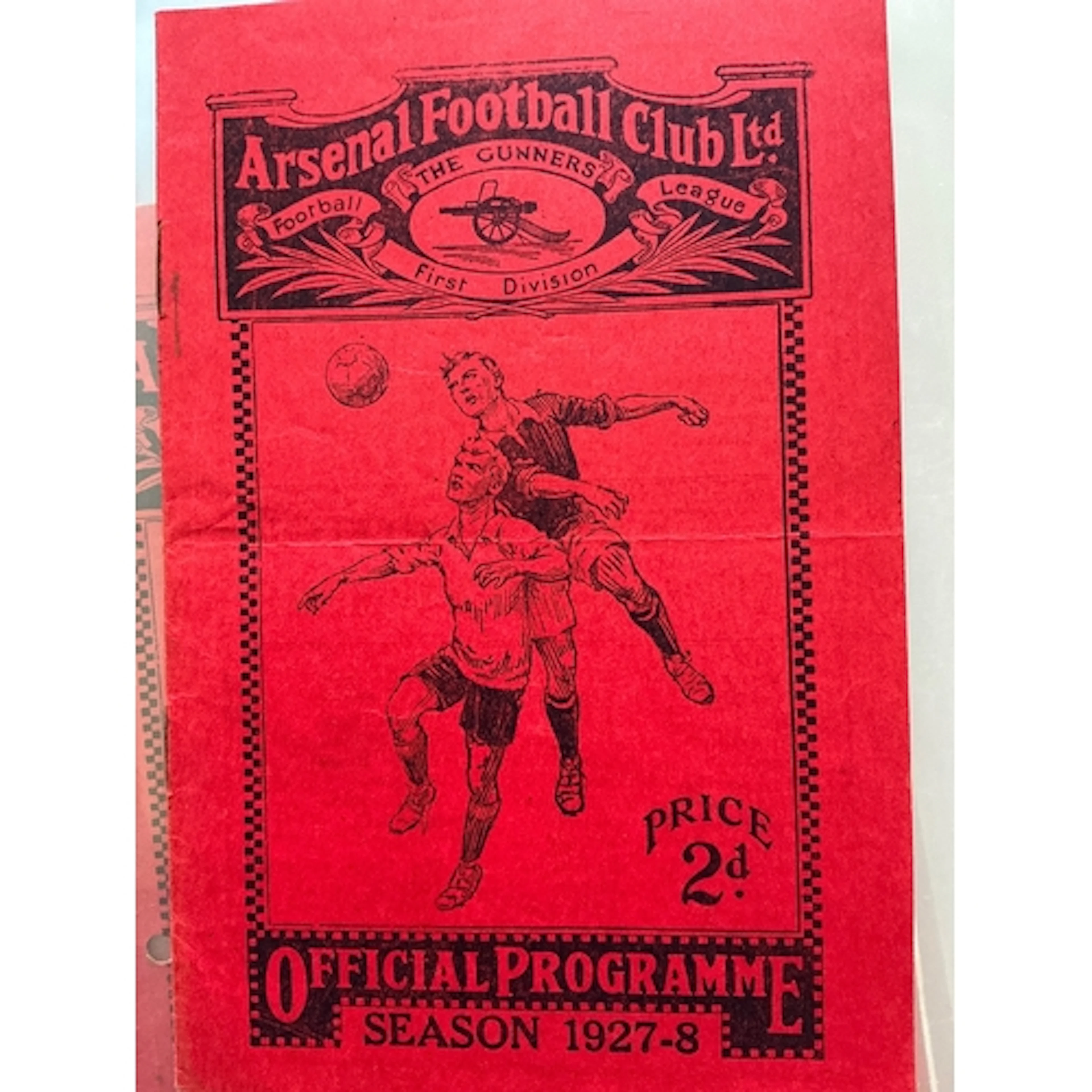 1927 - 1928 Arsenal v Aston Villa Football Programme: For th...