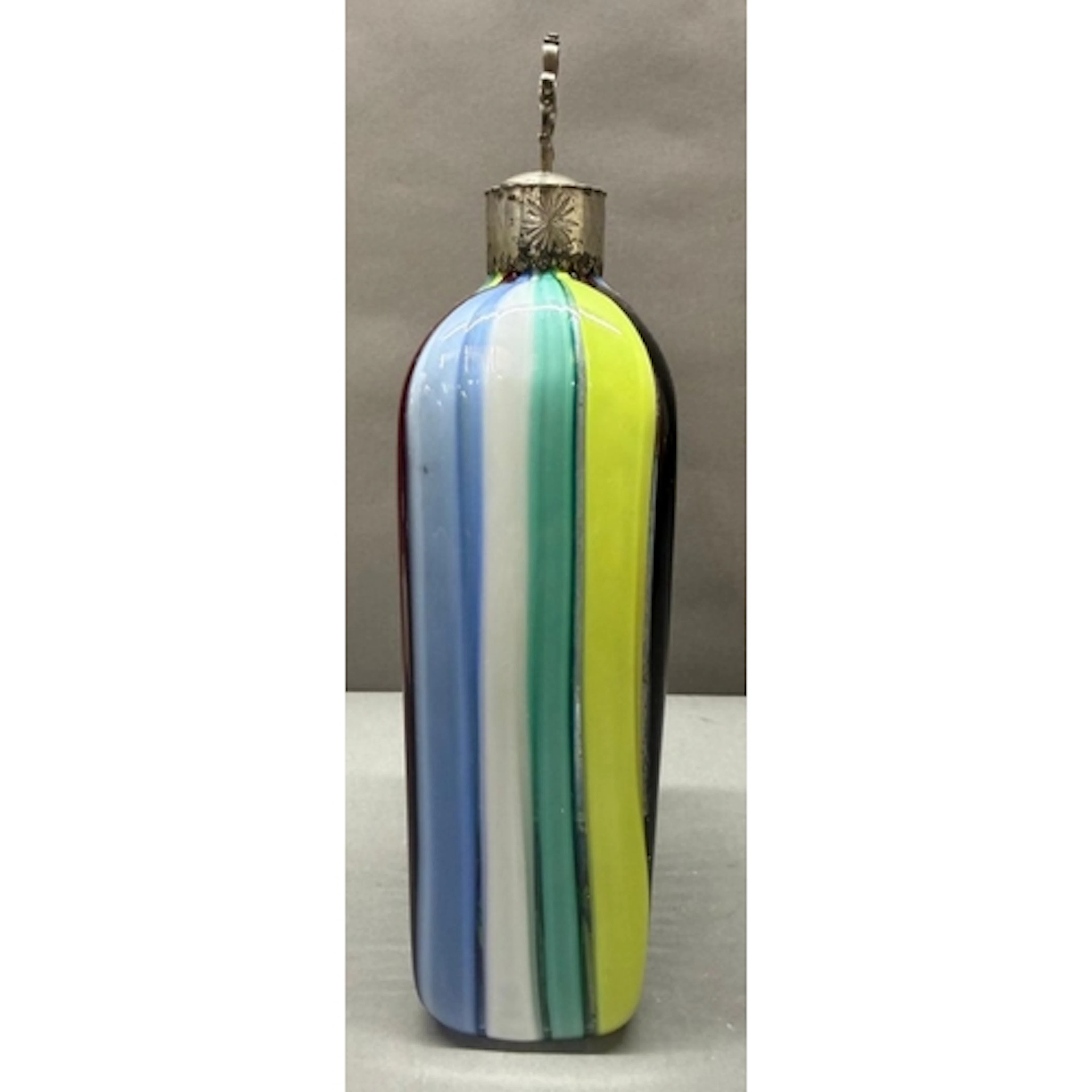 A vintage Murano glass "a cane" bottle with stopper.