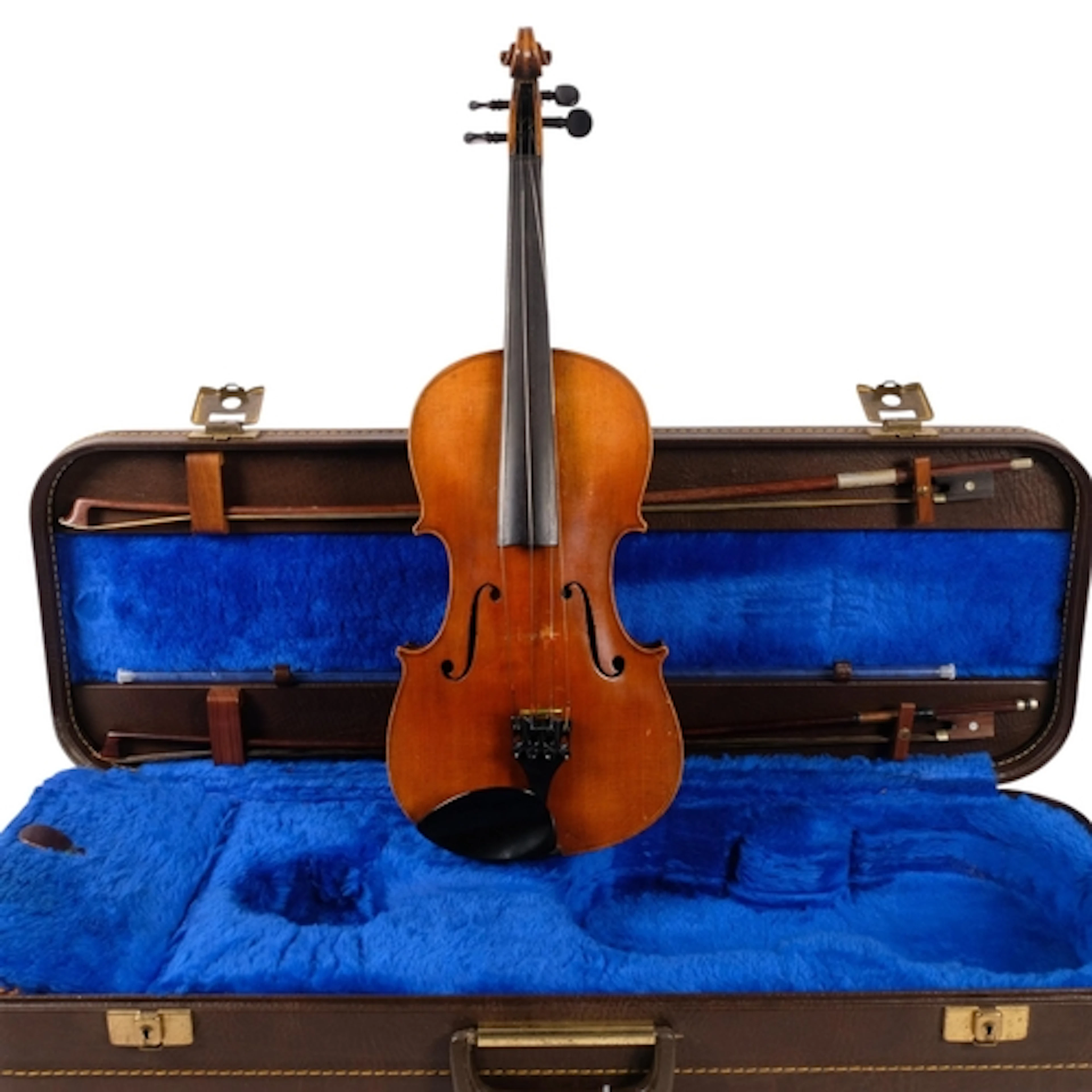 A Vintage violin, no maker's label, back length 14", togethe...