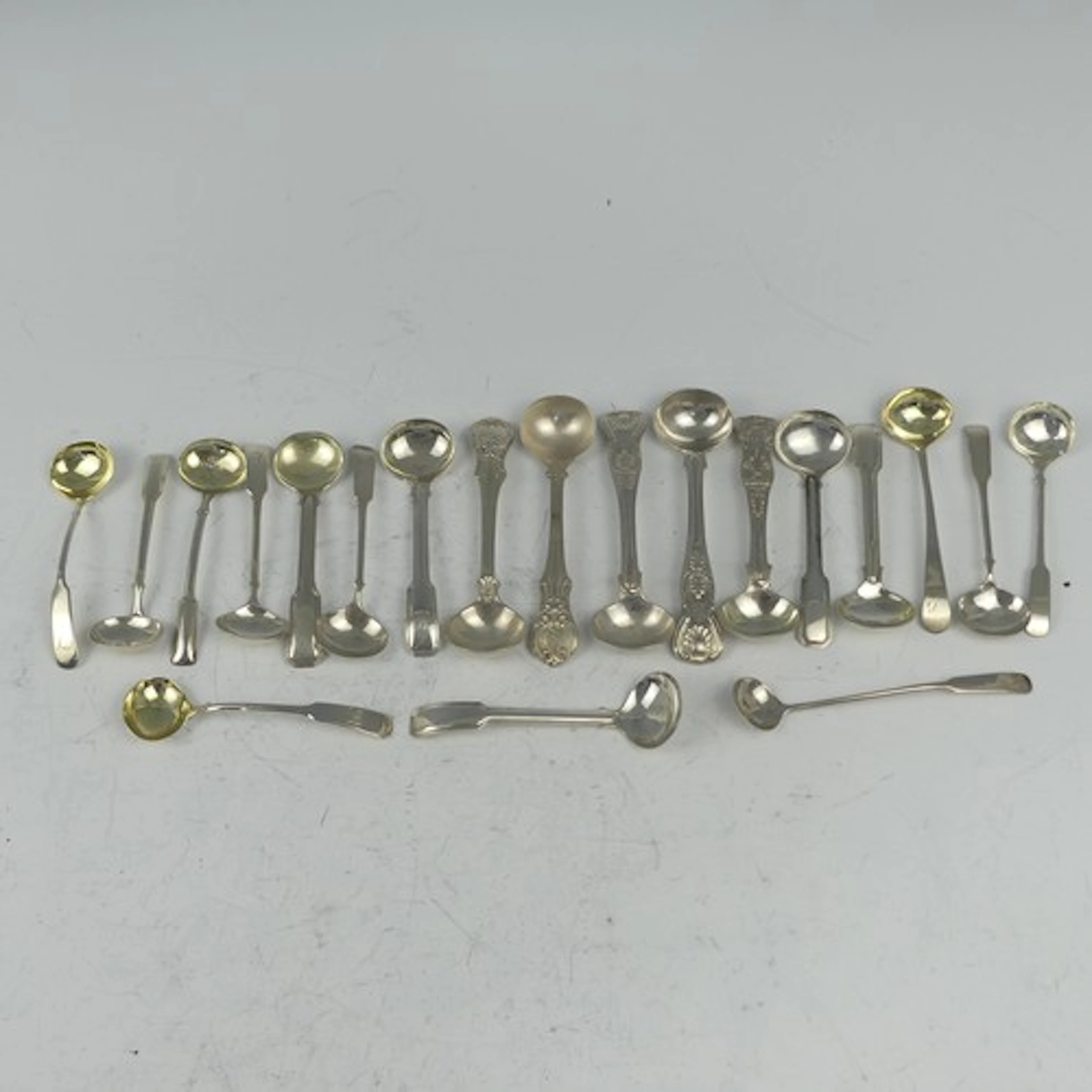 A pair of Victorian silver salt Spoons, by Mary Chawner, hal...