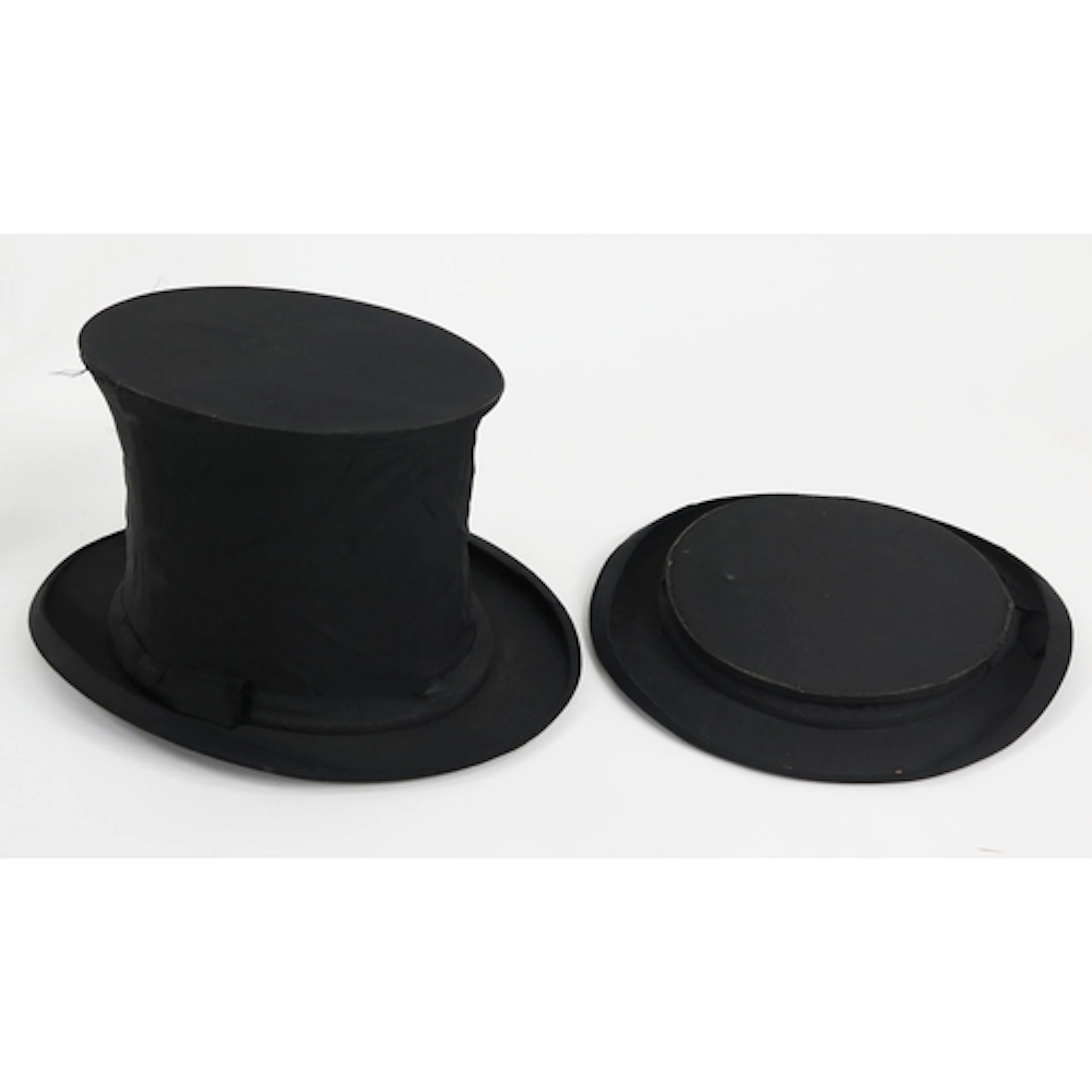 Two Gentleman's Opera Top Hats, makers include Scott & co Ha...