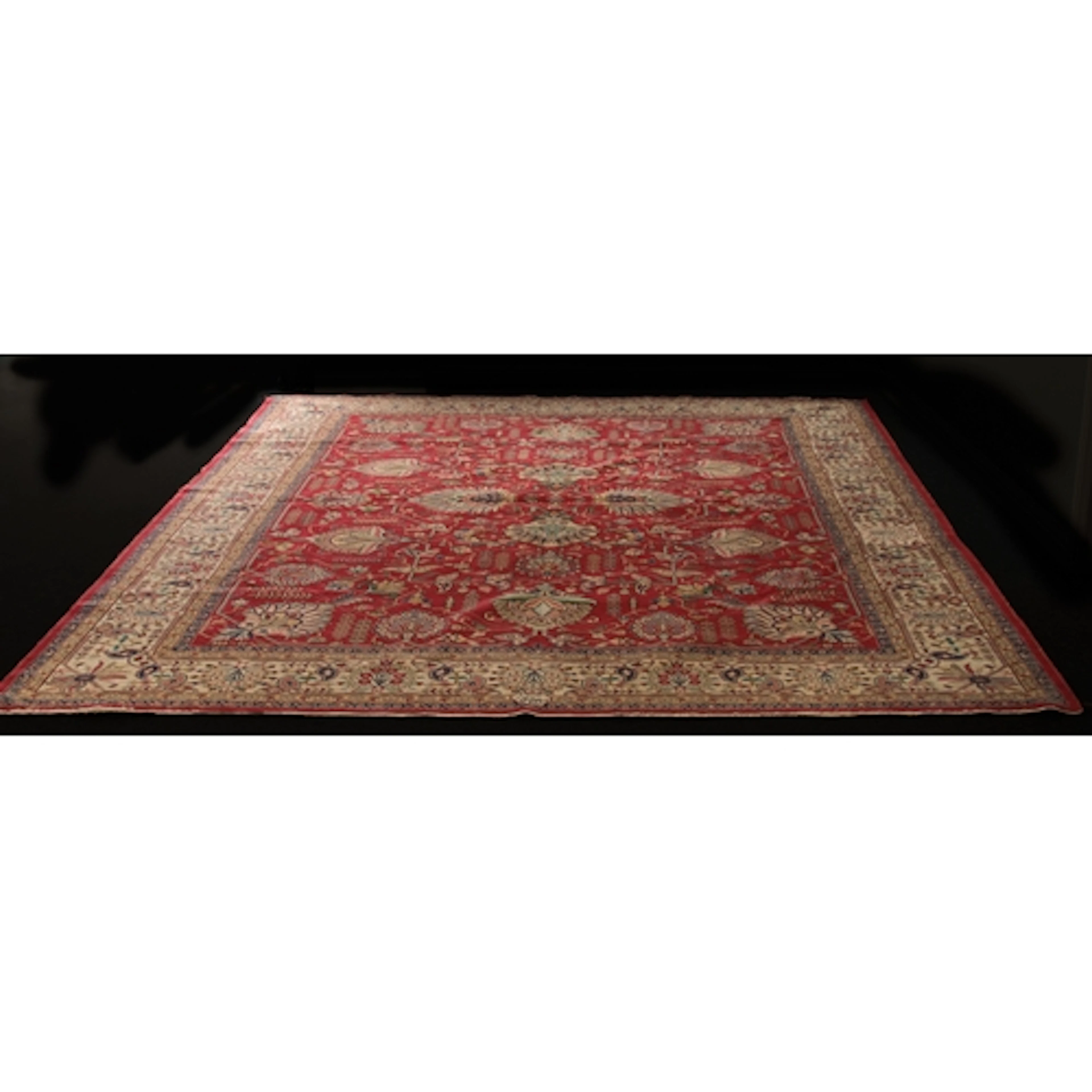A fine Tabriz hand-knotted wool carpet - probably first half...